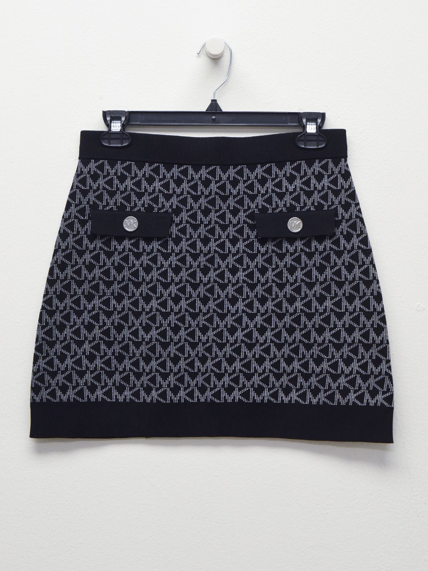 Michael Kors MICHAEL KORS Monogram Logo Mini Skirt Size 26" / US 2 / IT 38 - 1 Thumbnail