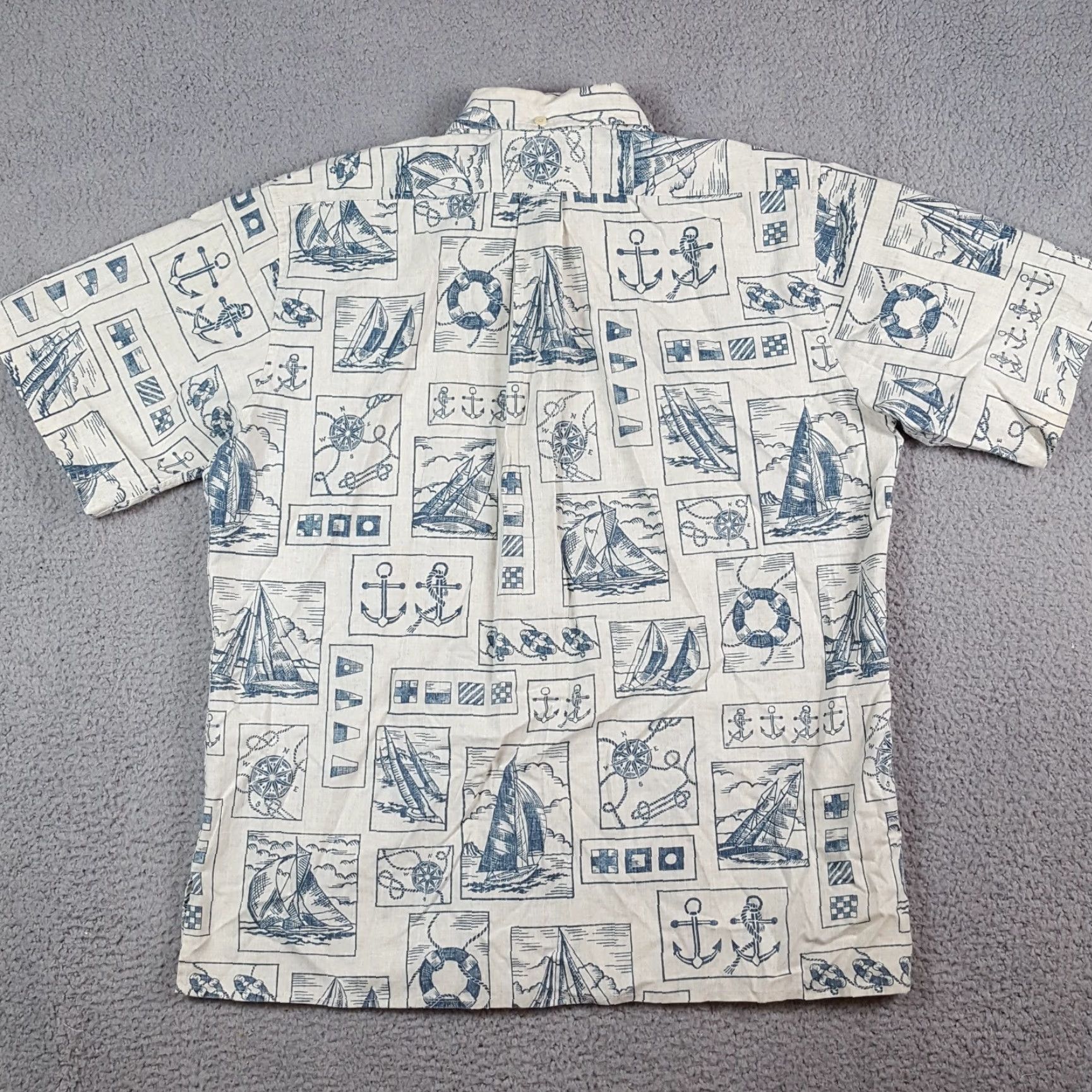 Reyn Spooner VINTAGE Reyn Spooner Hawaiian Nautical Boat Print Shirt Men's L Button-Up Collared Shirt Size US L / EU 52-54 / 3 - 6 Thumbnail