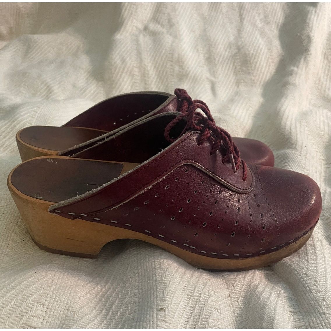 Vintage Rare VTG 70's Olof Daughters Wooden Clogs Made in Sweden Size US 7 / IT 37 - 4 Thumbnail