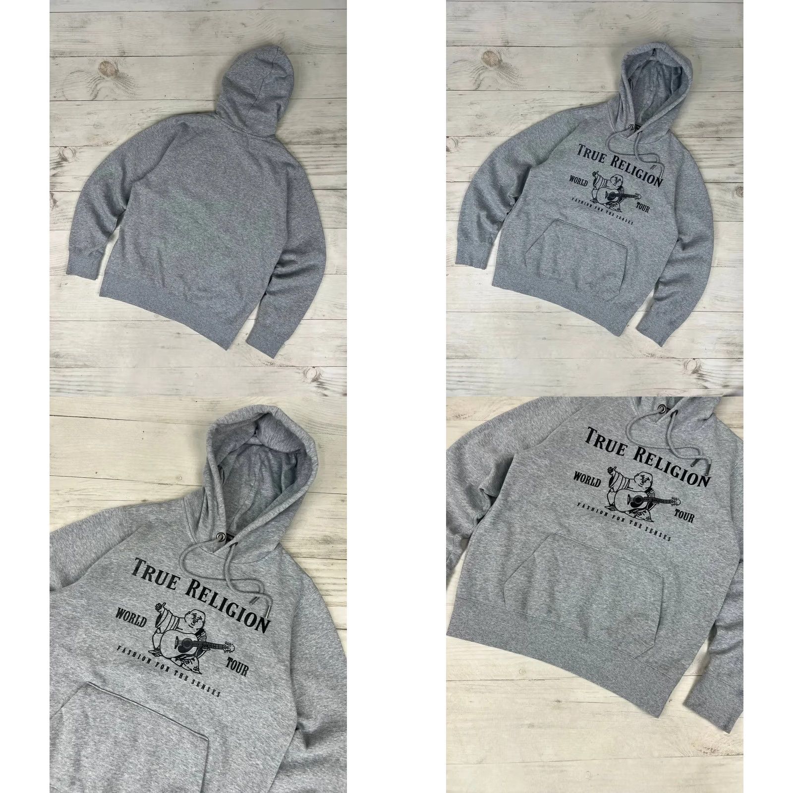 True Religion True Religion METALLIC BUDDHA FLEECE HOODIE Men M Gray Size US M / EU 48-50 / 2 - 9 Thumbnail