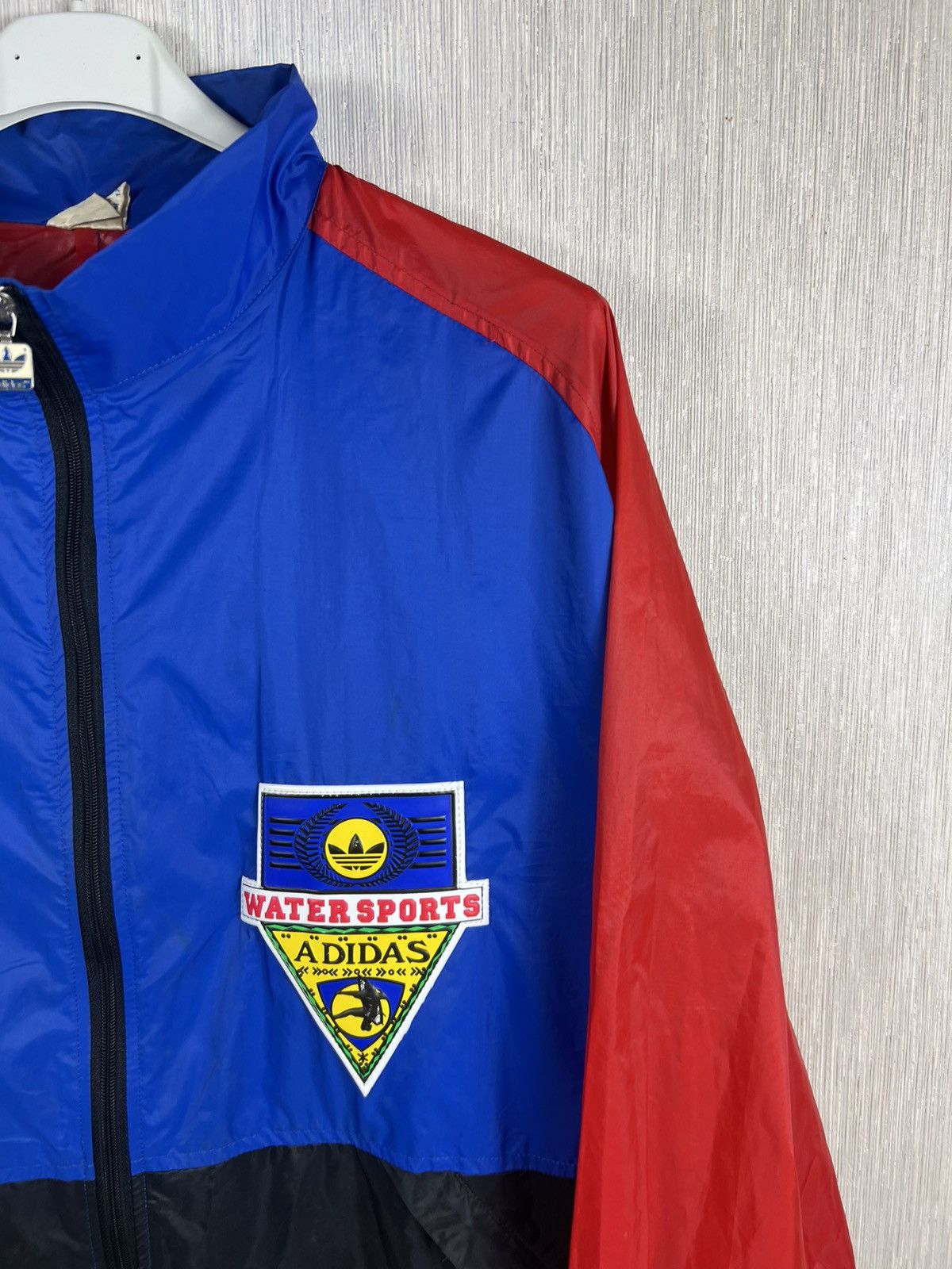 Adidas Vintage 80s Adidas nylon windbreaker jacket water sports Size US M / EU 48-50 / 2 - 3 Thumbnail