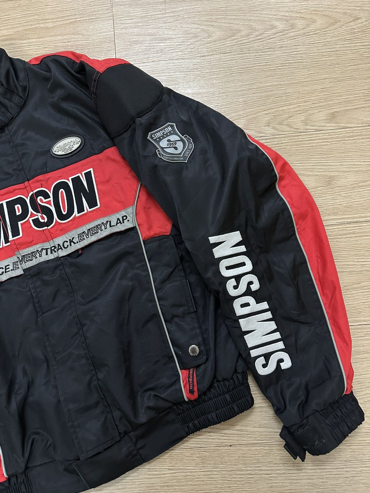 Sports Specialties × Vintage Vintage Team Simpson Racing Motorsport Jacket Bikers Riders Size US XL / EU 56 / 4 - 6 Thumbnail