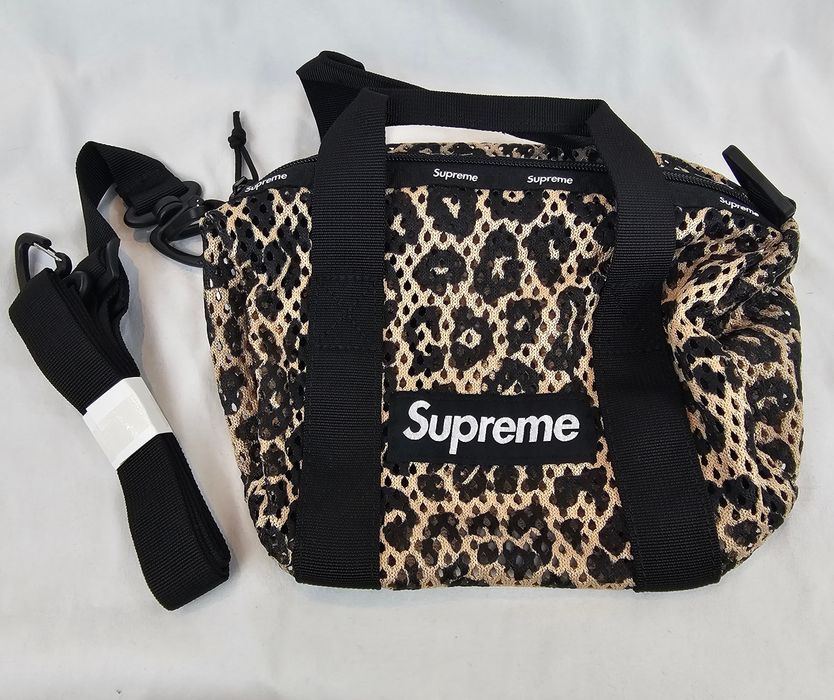 NEW Supreme Mesh Mini Duffle Bag Leopard | dilo.com.co