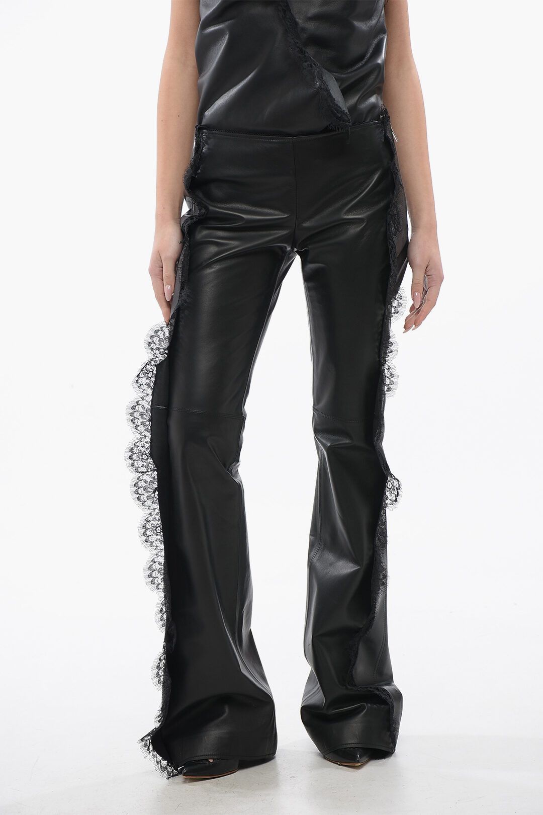 Off-White og1mm1125 Leather Pant in Black Size 28" / US 6 / IT 42 - 1 Thumbnail