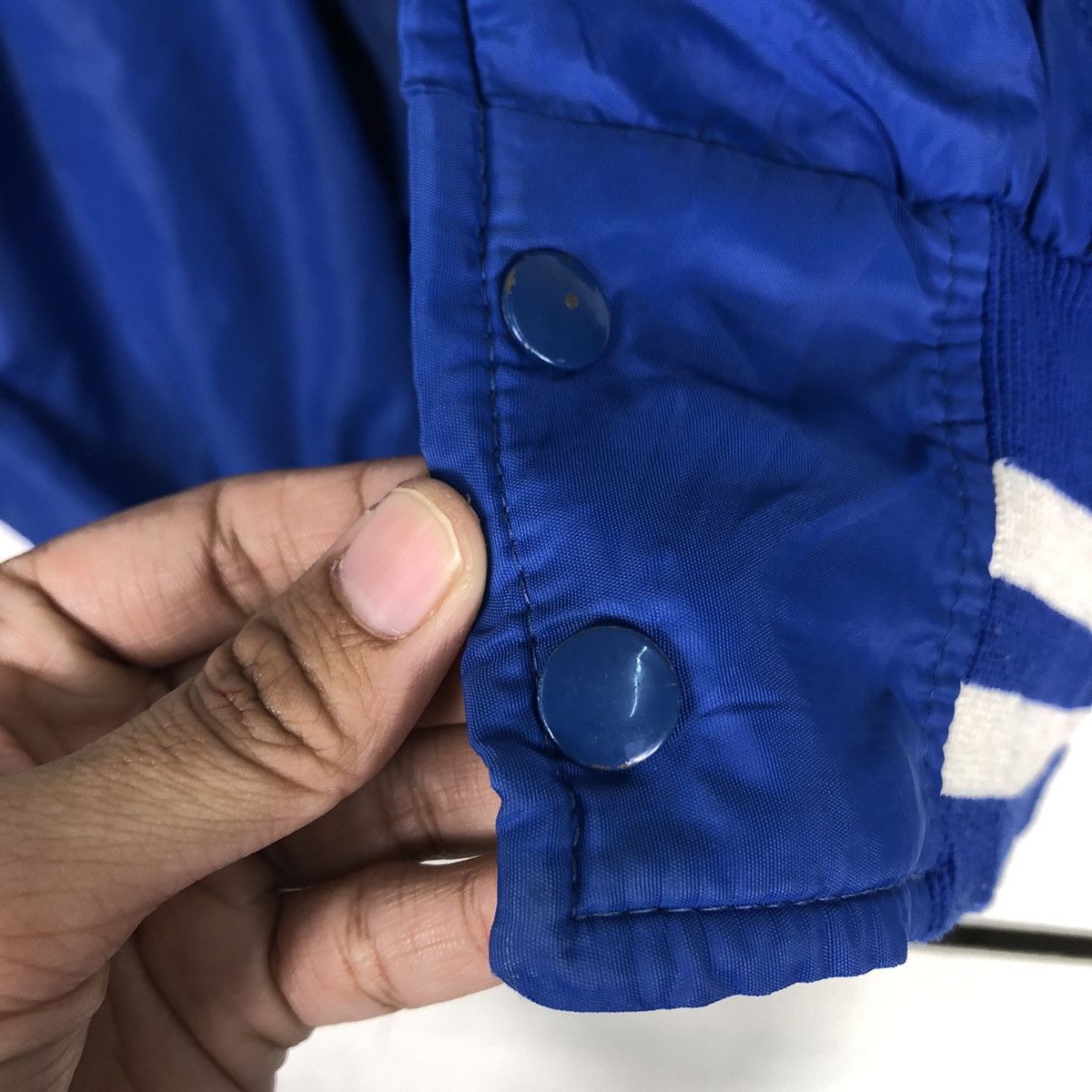 Japanese Brand 🔥Vintage Bomber Jacket Satin Dunbrooke USA Big Logo Size US S / EU 44-46 / 1 - 14 Thumbnail