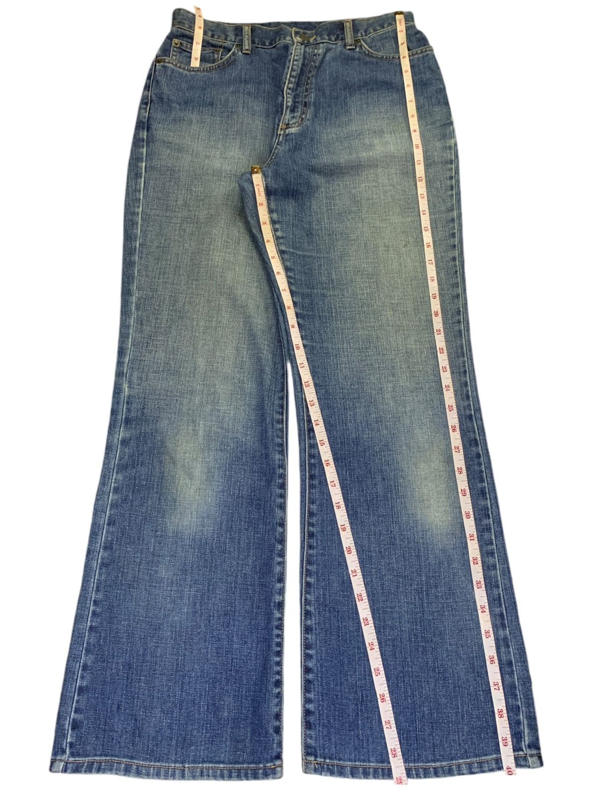 Japanese Brand Vintage Japanese Brand Mud Wash Flare Jeans Size 29" - 13 Thumbnail