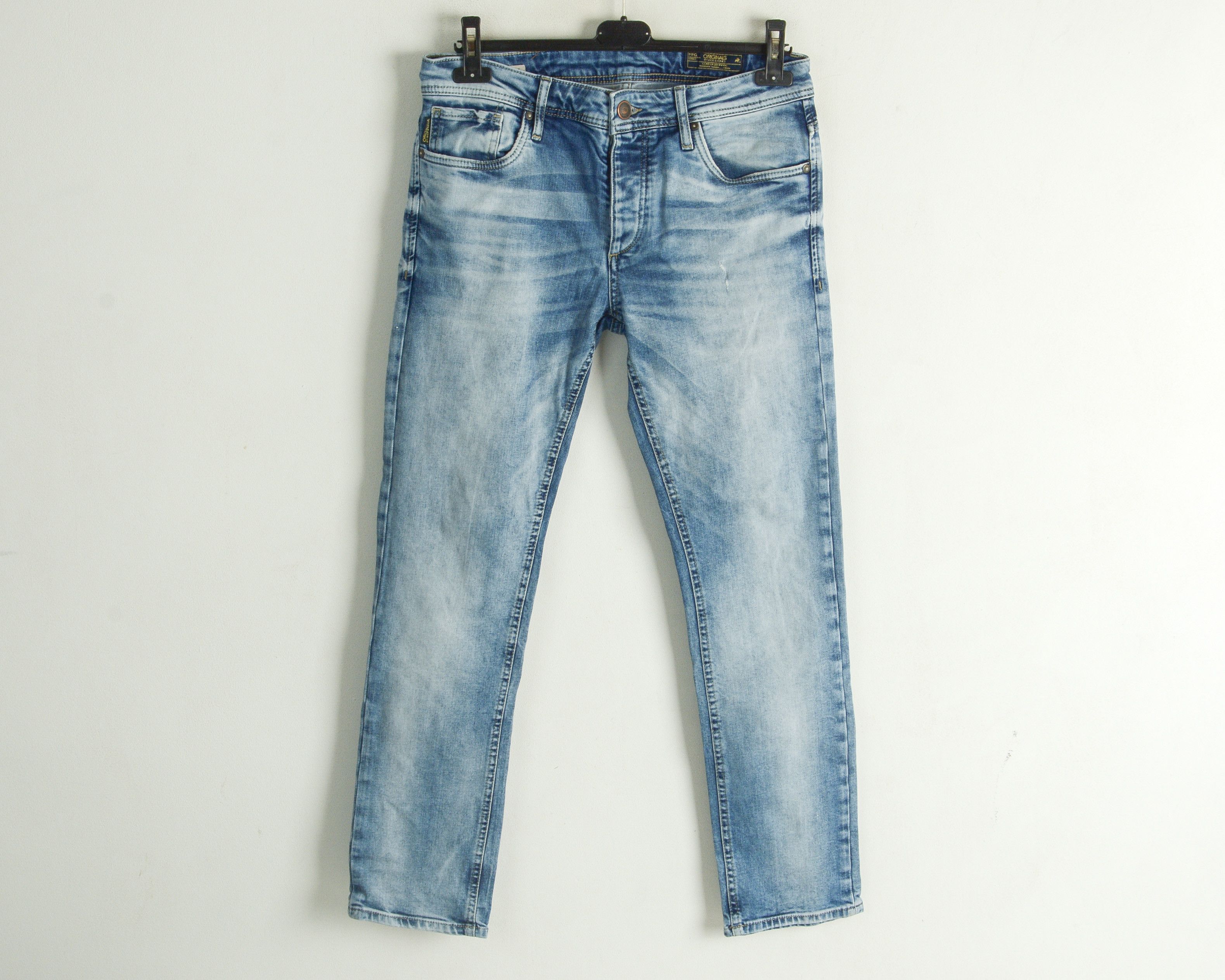 Jack & Jones Tim Men W31 L30 Slim Fit Straight Jeans Denim Pants Trousers Size US 31 - 1 Thumbnail