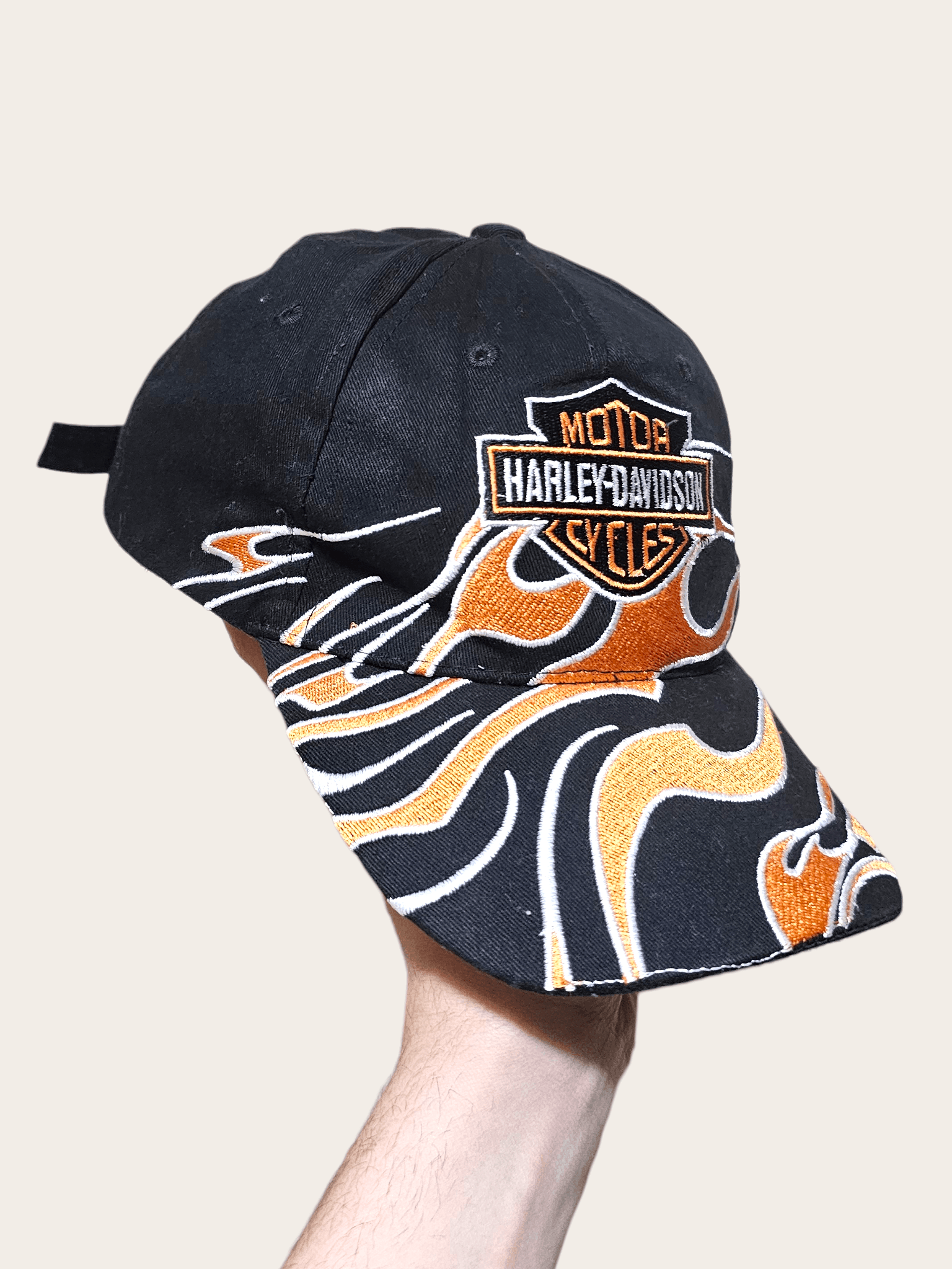 Harley Davidson Harley Davidson 90's Flames Hat Size ONE SIZE - 2 Thumbnail