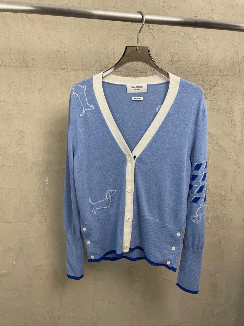 Thom Browne Thom browne Size 0 Sky blue puppy four-striped wool knitt Size XXS / US 00 / IT 34 - 1 Thumbnail