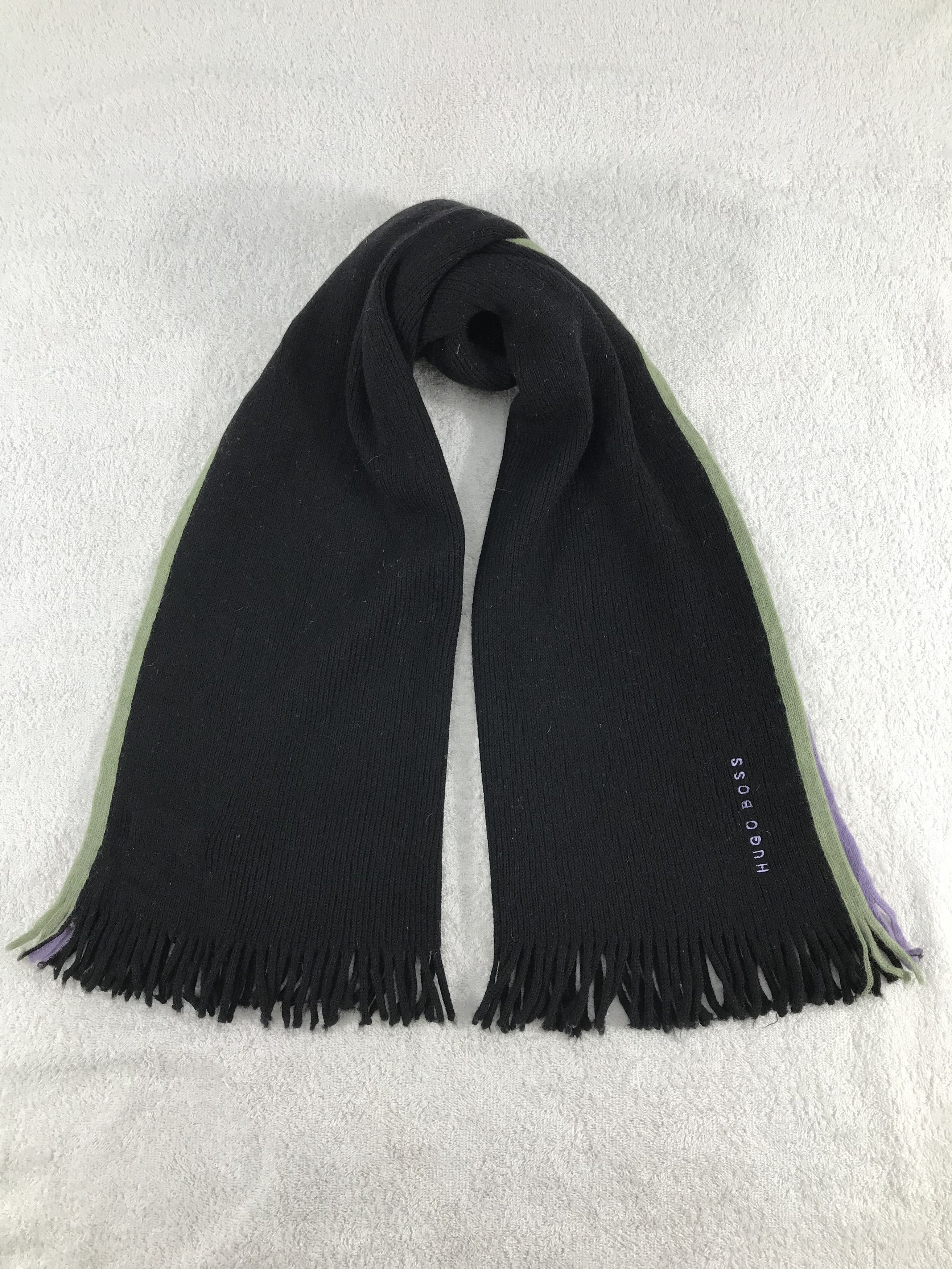 Hugo Boss × Vintage Hugo Boss Scarf / Muffler / Neckwear - WW1262 Size ONE SIZE - 1 Thumbnail