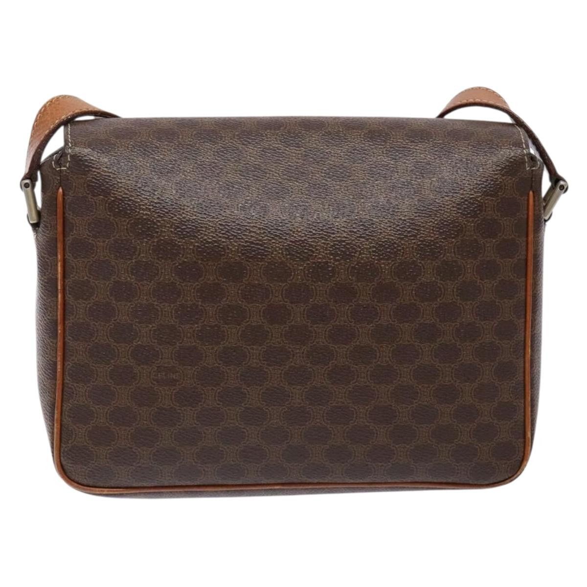 Celine CELINE Macadam Canvas Shoulder Bag Pvc Leather Brown Gold Size ONE SIZE - 3 Thumbnail