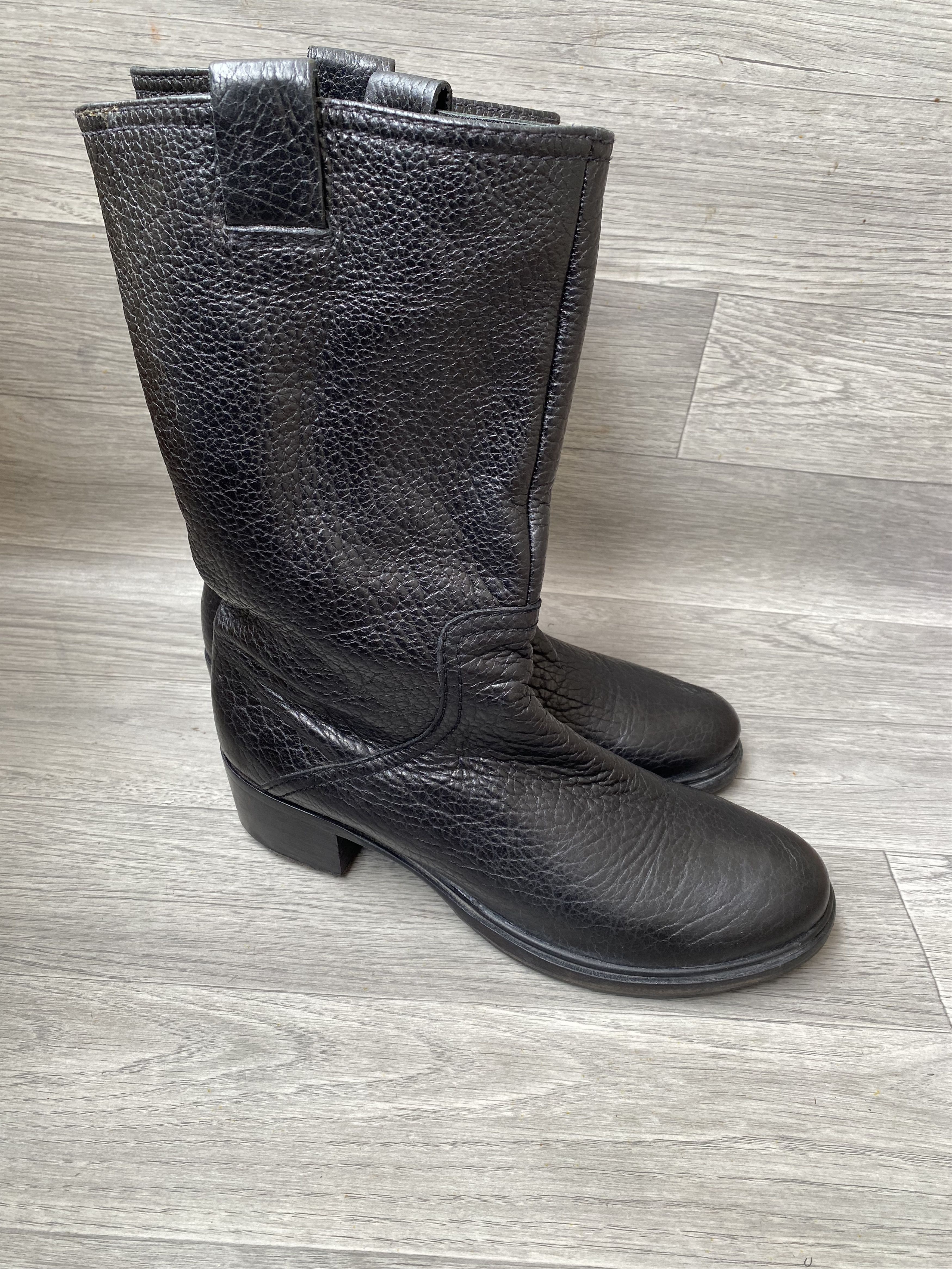 Miu Miu Miu miu x prada pebble grain pull on boots sz 41 Size US 10.5 / IT 40.5 - 7 Thumbnail