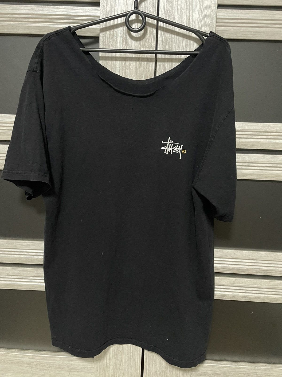 Stussy Vintage Stussy Cropped T Shirt Big and Small Logo Tee Size US XL / EU 56 / 4 - 2 Thumbnail
