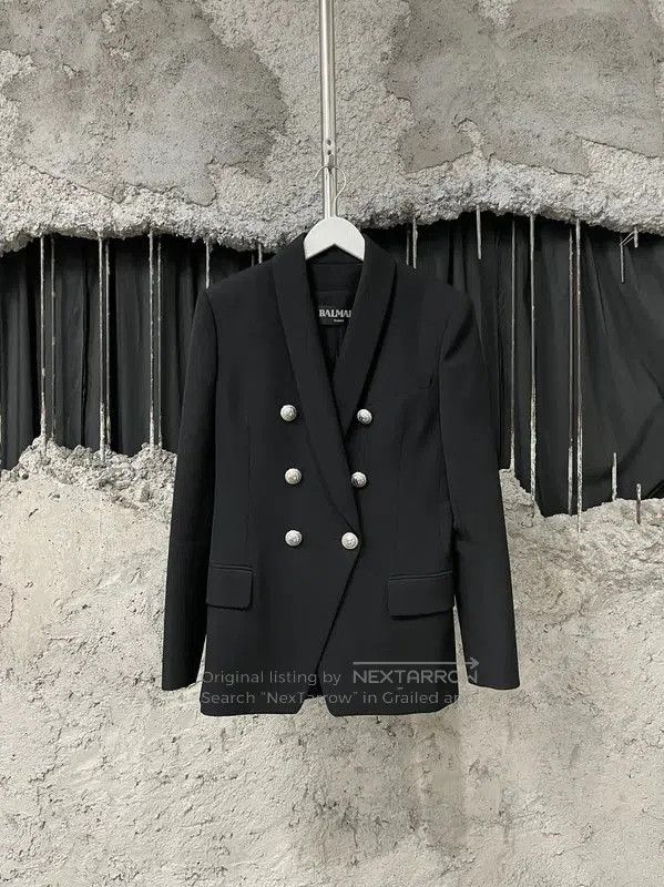 Balmain Balmain Black Double-Breasted Men's Jacket . Size US M / EU 48-50 / 2 - 1 Thumbnail