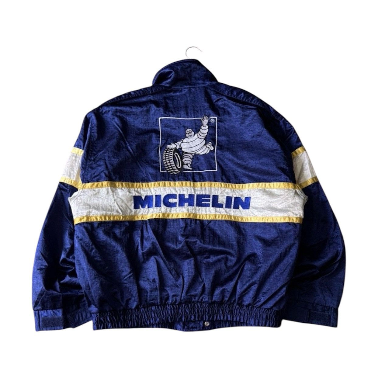 Japanese Brand Vintage 90s Michelin Racing Jacket Big Logo Bibendum Size US XL / EU 56 / 4 - 1 Thumbnail