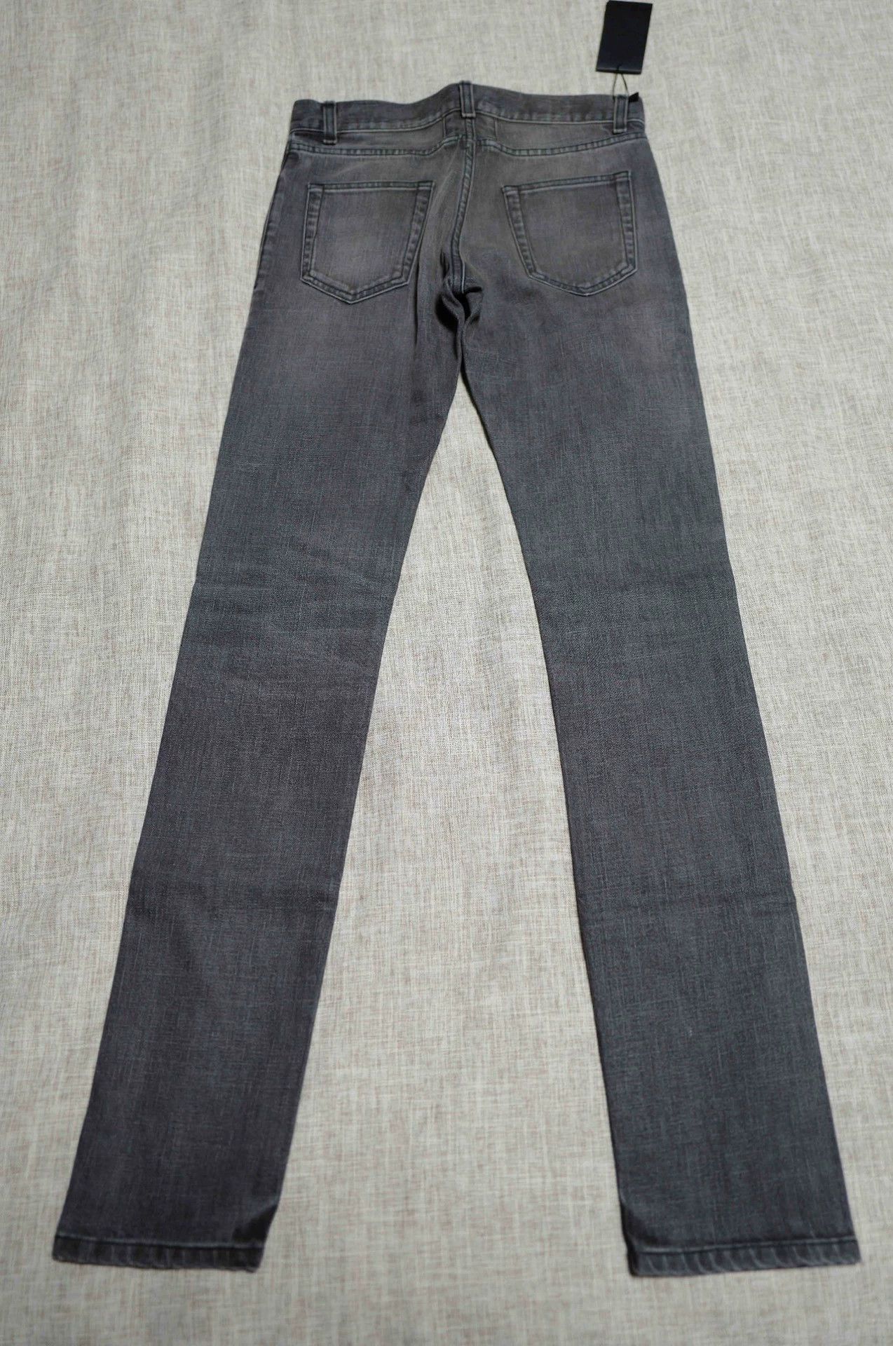 Saint Laurent Paris SLP 13SS Gray Washed Distressed Jeans 29 Size US 29 - 2 Thumbnail