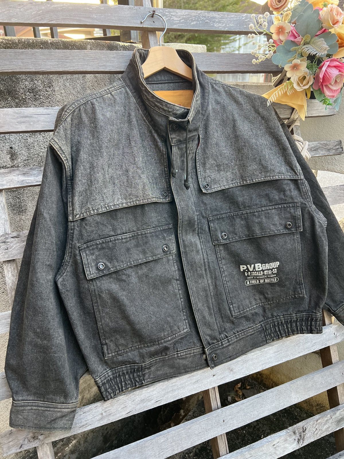 Casablanca Casablanca Rally Halb Wallis Denim Stoned Washed Jacket Size US M / EU 48-50 / 2 - 3 Thumbnail