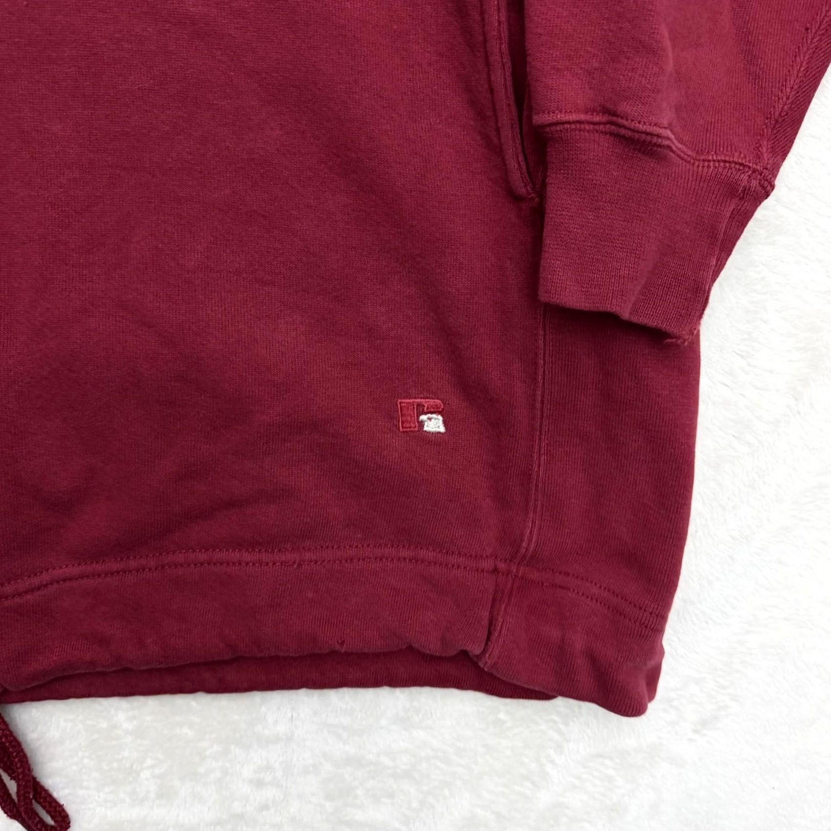 Russell Athletic VINTAGE Russell Athletic Hoodie Mens Large Red Pullover Fleece Pocket Logo Size US L / EU 52-54 / 3 - 7 Thumbnail