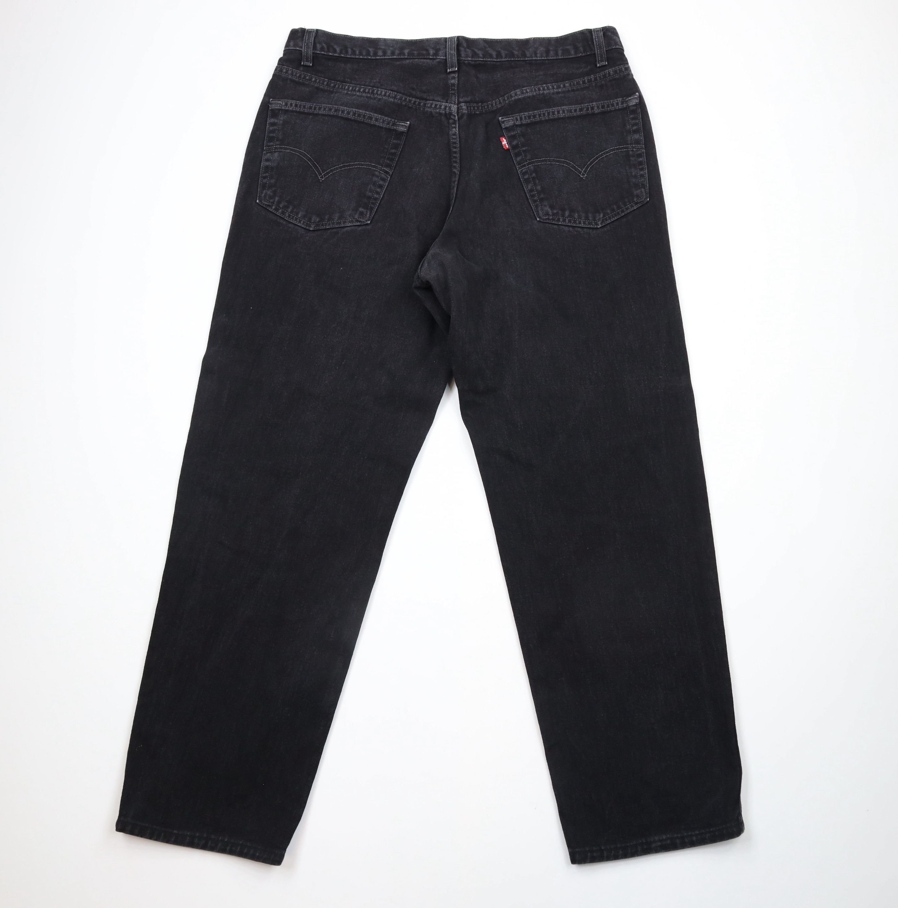 Levi's × Vintage Vintage 90s Levis 550 Relaxed Fit Denim Jeans Black Cotton Size US 38 / EU 54 - 7 Thumbnail