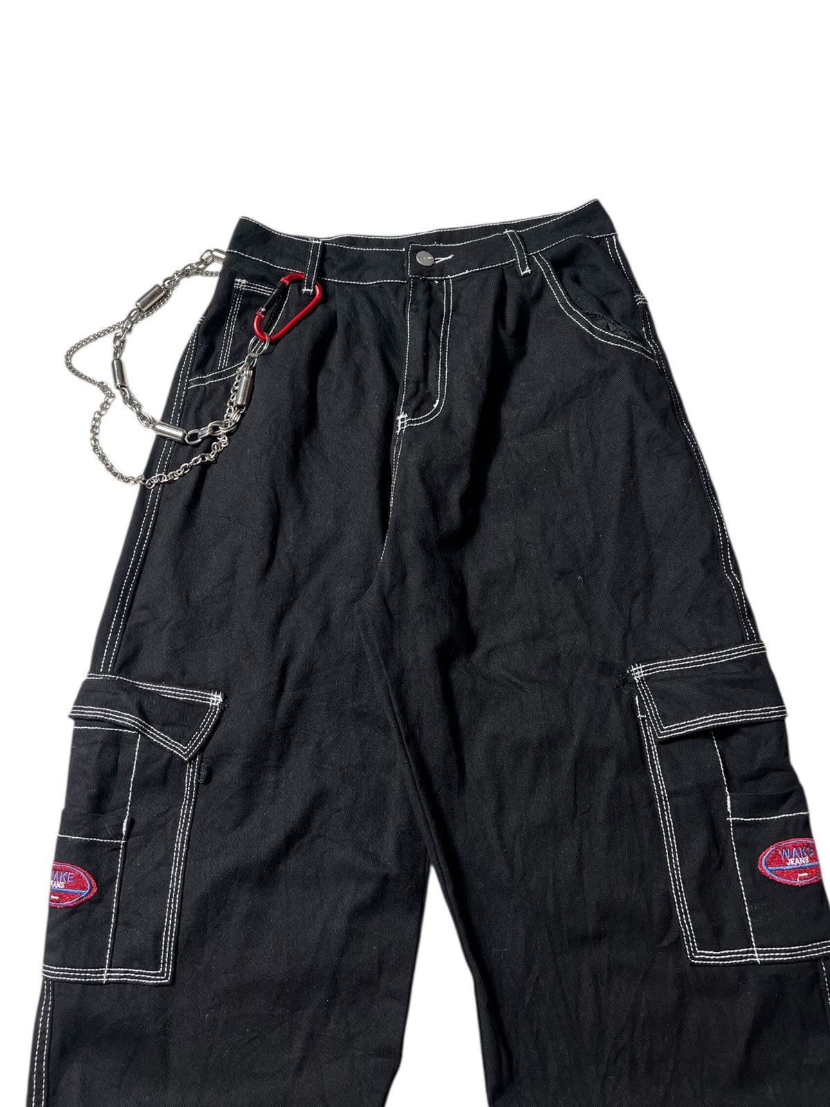 Shein Wake Jeans Y2k Baggy Shein Cargo Pants Size US 30 / EU 46 - 2 Thumbnail