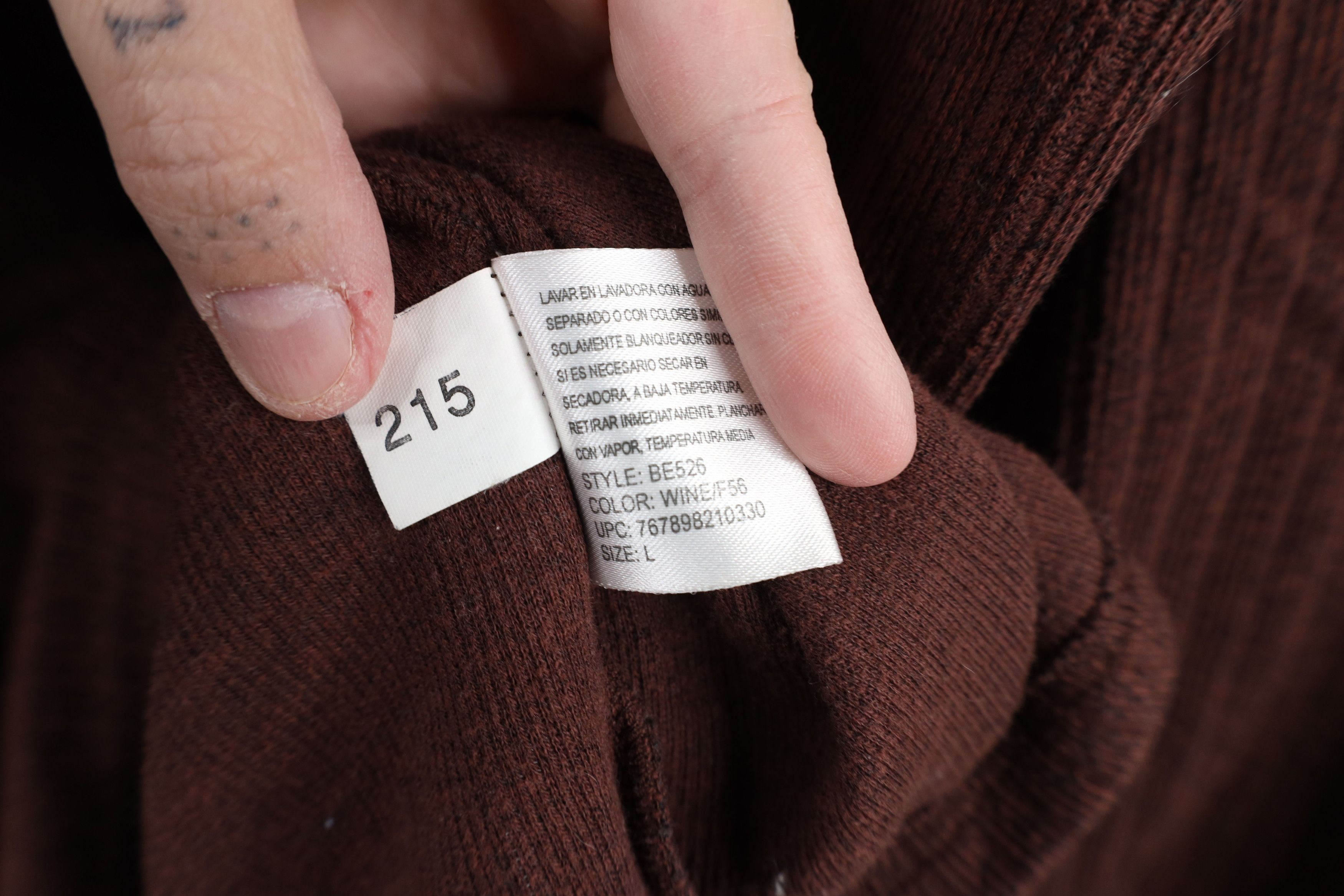 Vintage Vintage 90s Streetwear Blank Ribbed Knit Long Sleeve T-Shirt Size US L / EU 52-54 / 3 - 7 Thumbnail