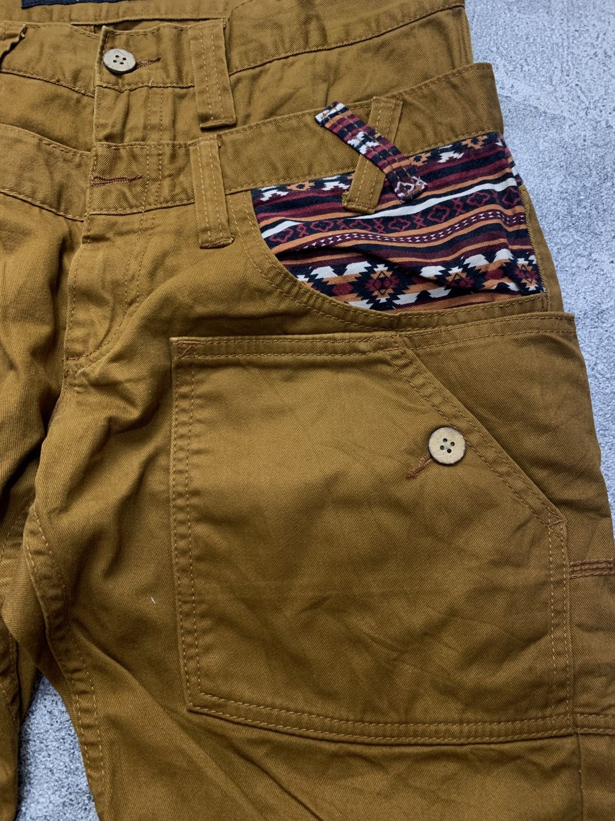 If Six Was Nine 🐍 2000s Dominate Japan Handcrafted Double Waist Pants Size US 32 / EU 48 - 5 Thumbnail