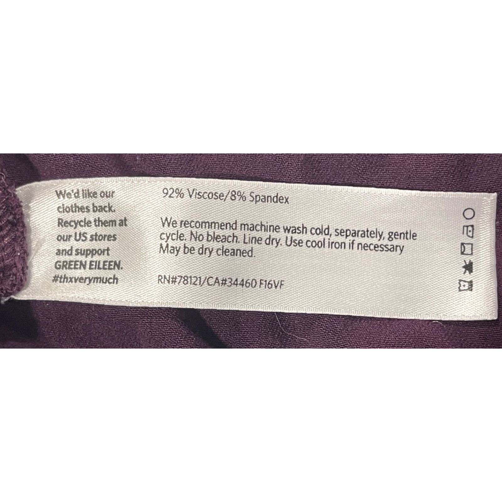 Eileen Fisher Eileen Fisher Dress XL Purple Viscose Knit Long Sleeve Crew Neck Pullover Solid Long Women Size XL / US 12-14 / IT 48-50 - 4 Thumbnail