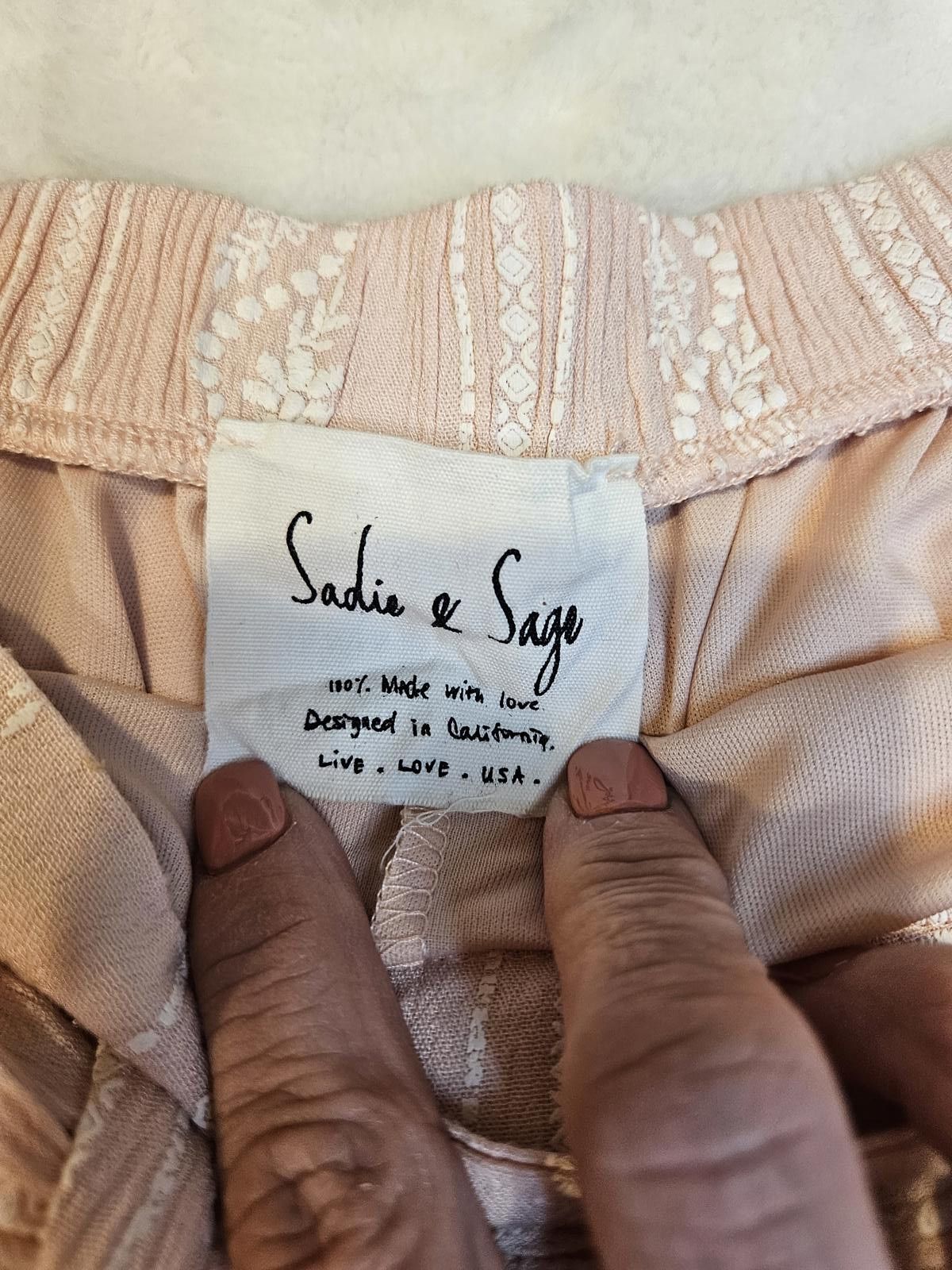 Designer Sadie & Sage Pink Floral Printed High-Waisted Shorts #520 Size 32" / US 10 / IT 46 - 6 Thumbnail