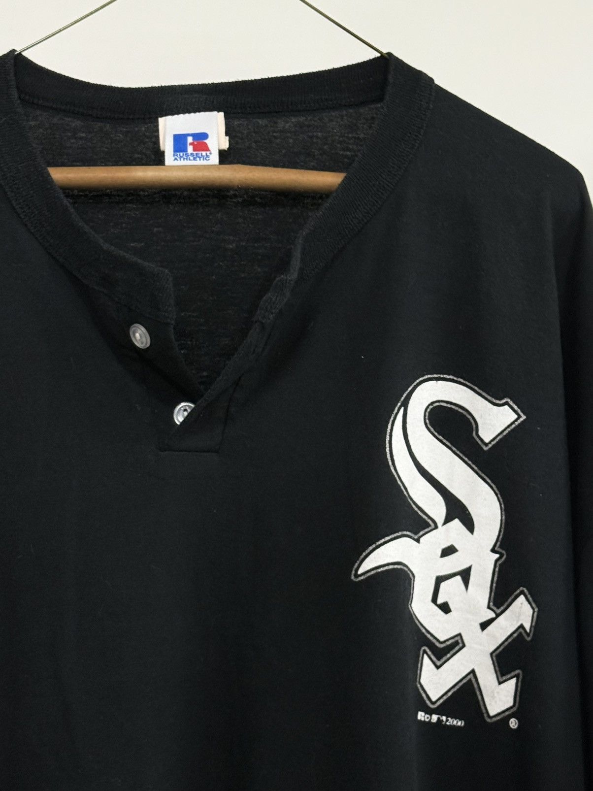 Russell Athletic Vintage 2000 Chicago White Sox Russell Athletic Black Henley Size US XXL / EU 58 / 5 - 2 Thumbnail