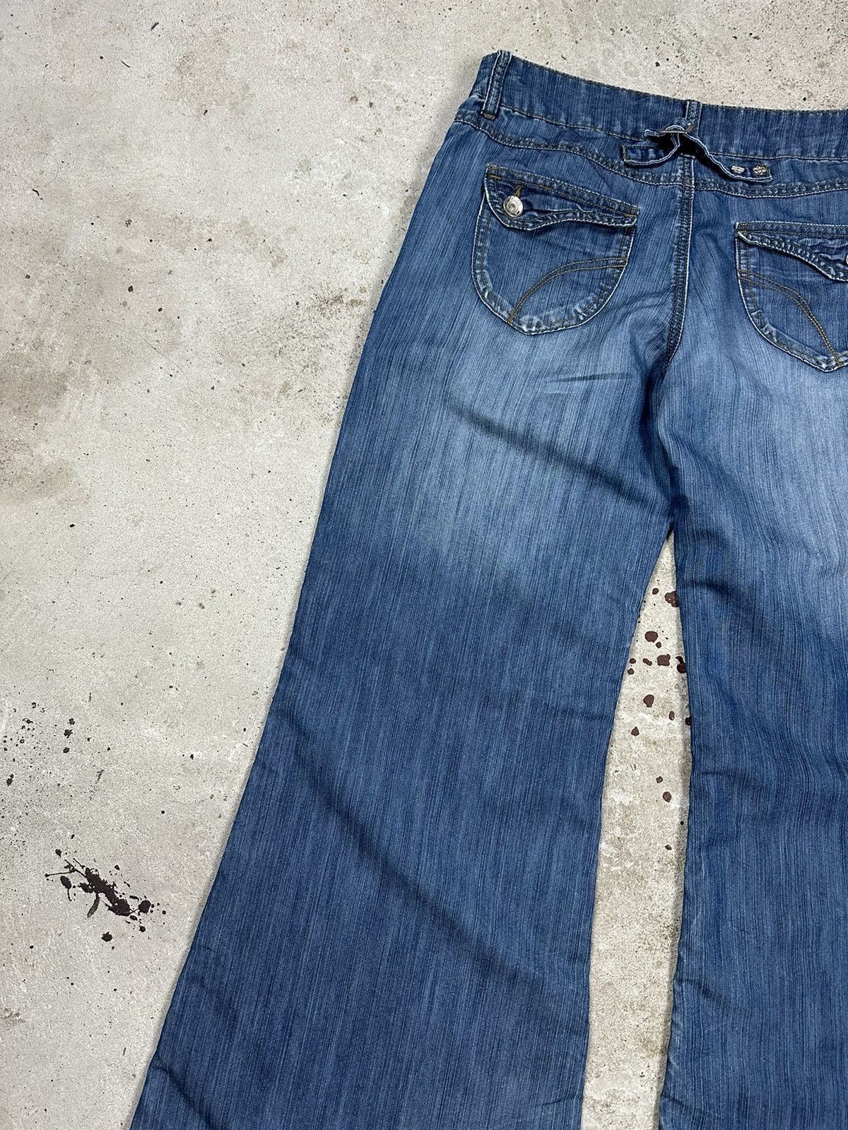 If Six Was Nine × Japanese Brand × Vintage ULTRA WIDE Vintage Y2K Flare Bootcut Denim Pants Size US 30 / EU 46 - 11 Thumbnail