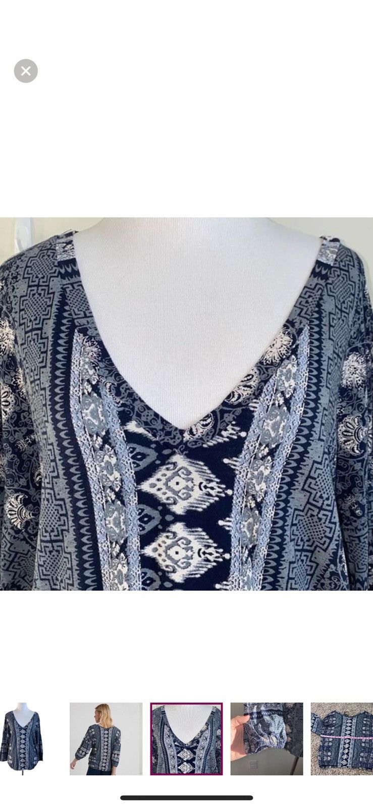 Lucky Brand Lucky brand small printed banded bottom top Size S / US 4 / IT 40 - 4 Thumbnail
