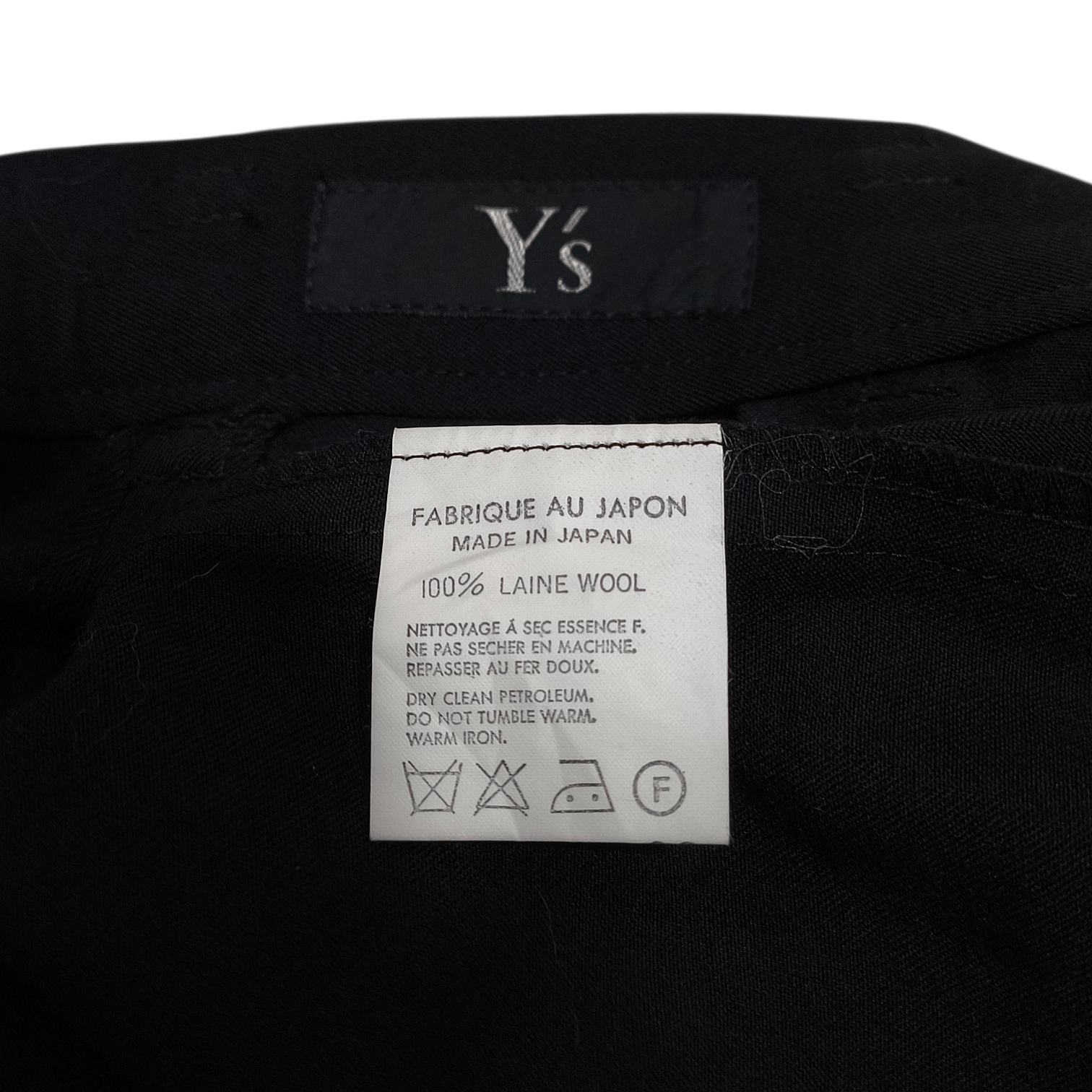 Y's Y's Yohji Yamamoto Wide Pleated Wool Trousers Size 27" / US 4 / IT 40 - 6 Thumbnail