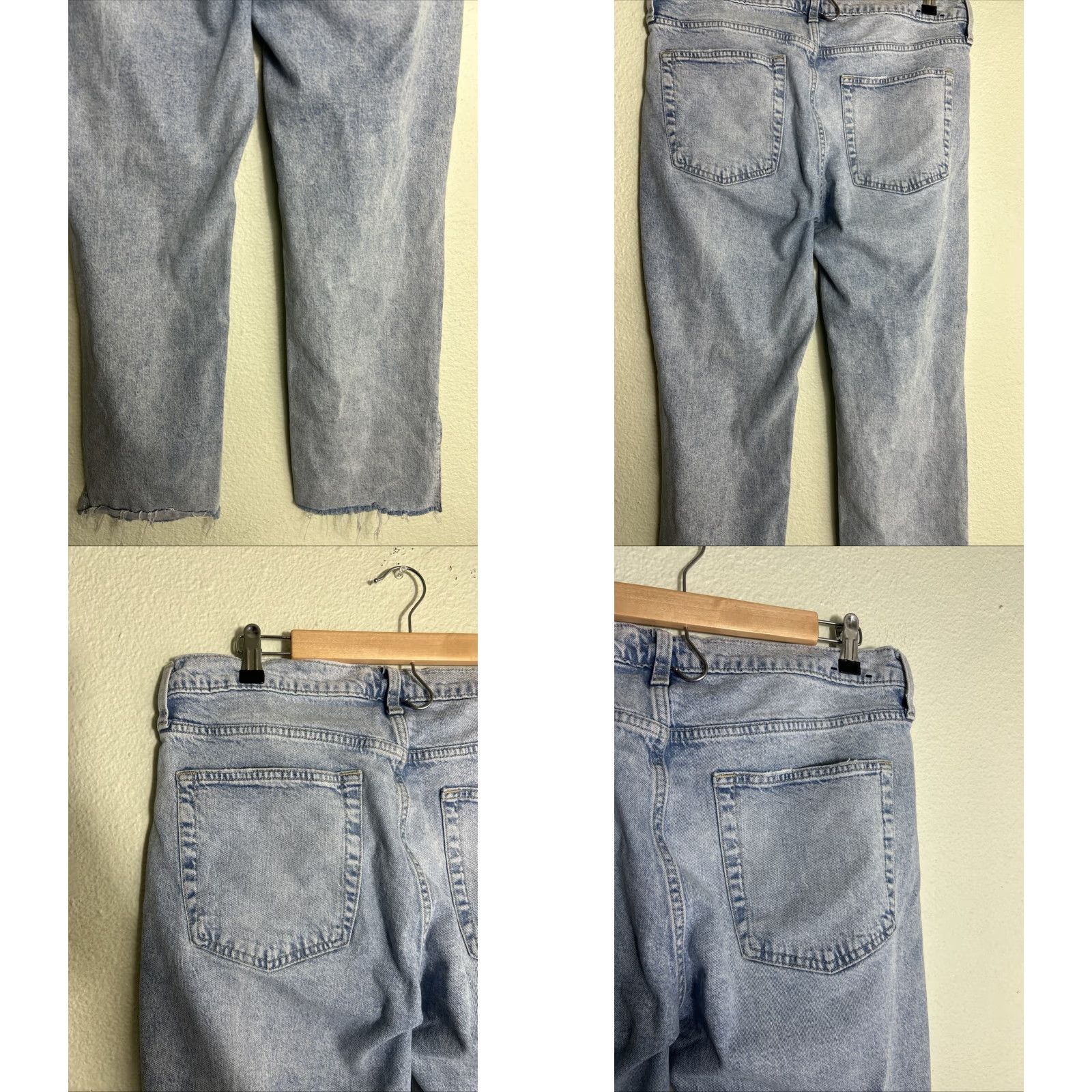 Gap VINTAGE Gap Jeans Womens 90s Distressed Light Wash 14 Straight 34x28 Womens Size 36" / US 14 / IT 50 - 8 Thumbnail