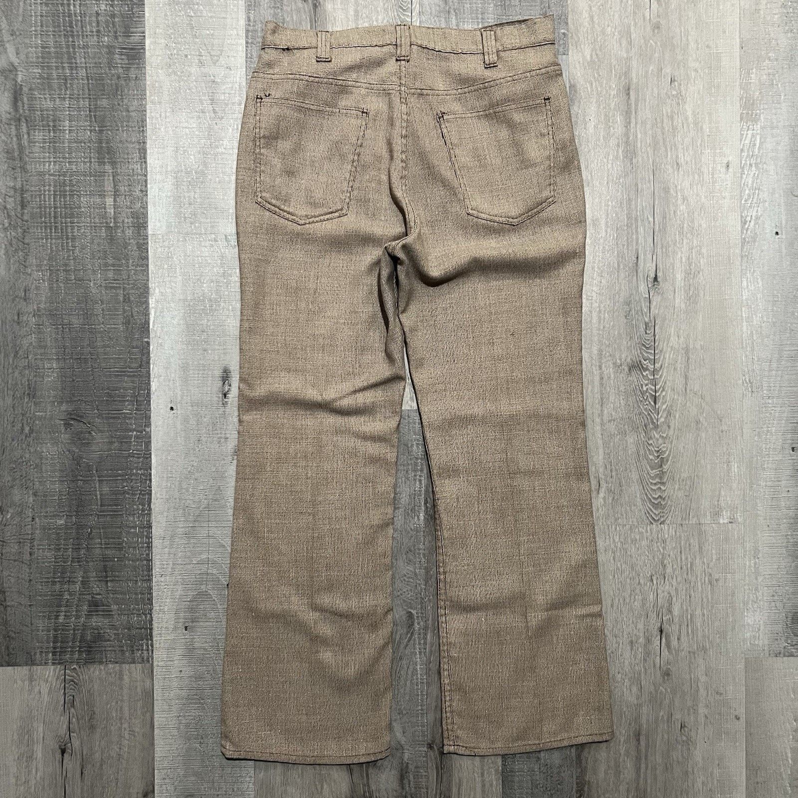 Levi's VTG Levi's Sta Prest Hopsack Hippie Bell Bottoms Disco Pants Size US 34 / EU 50 - 2 Thumbnail