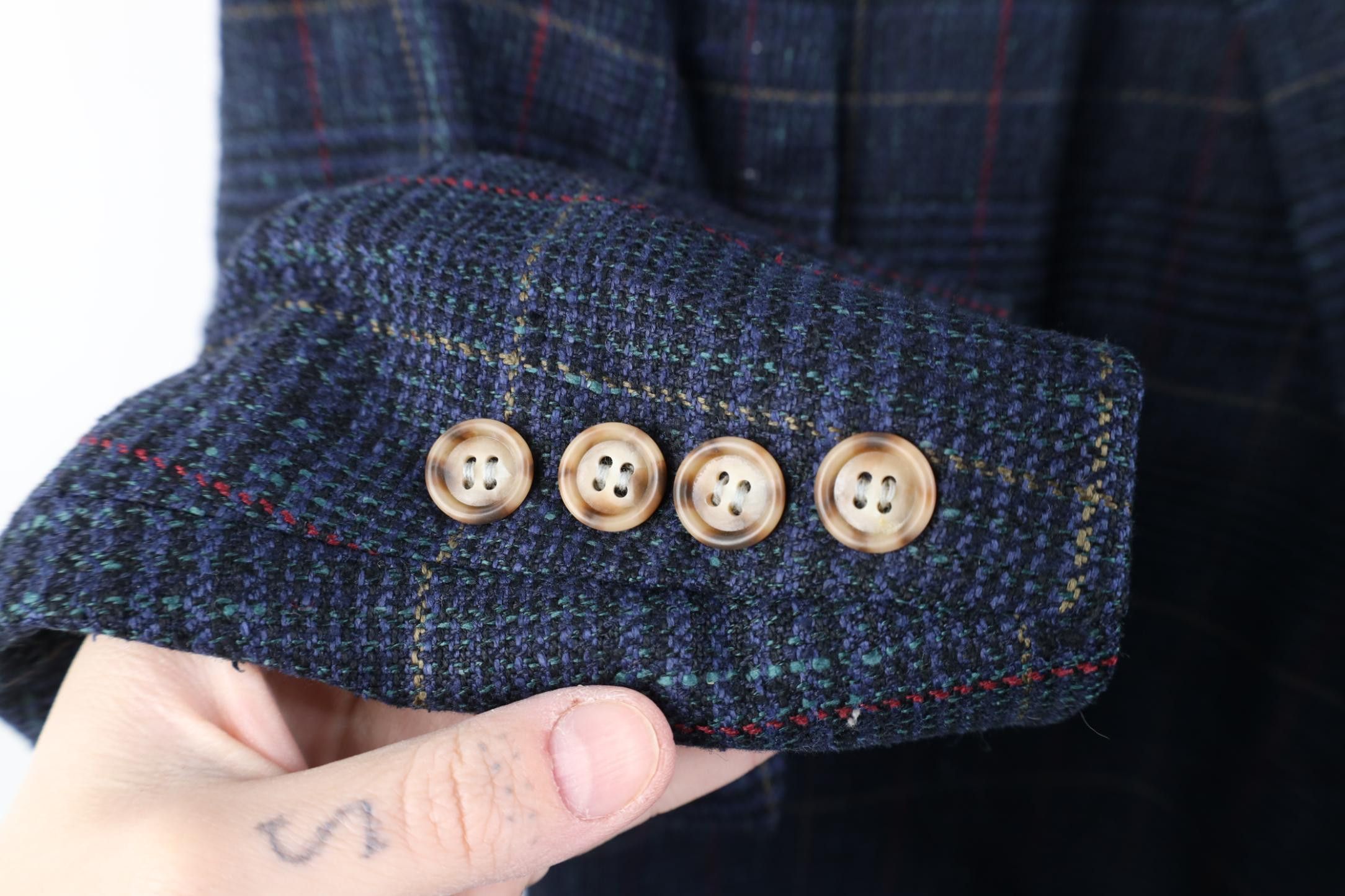 Vintage Vintage 70s Streetwear Wool Tweed Suit Coat Blazer Jacket Size US XXL / EU 58 / 5 - 5 Thumbnail