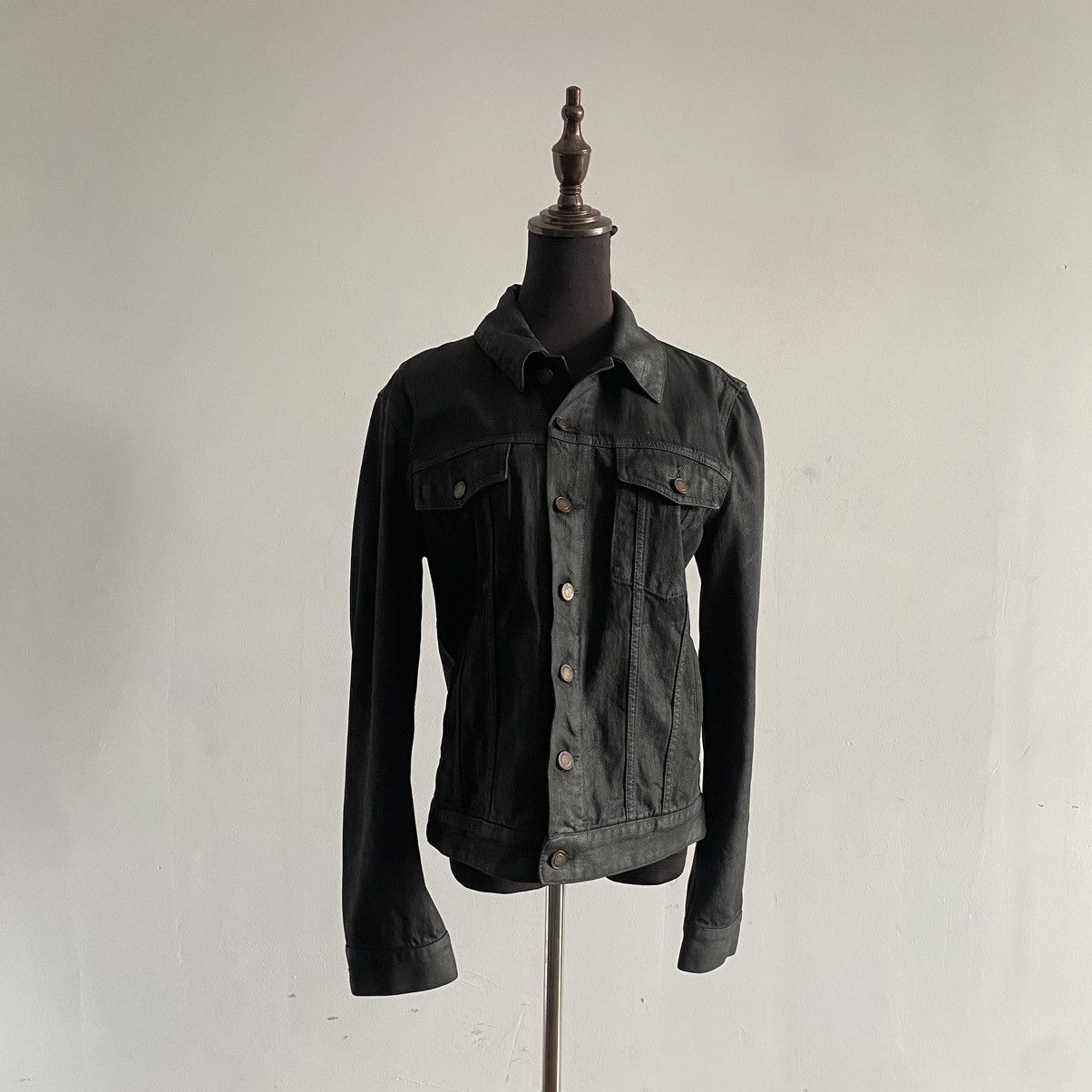 Saint Laurent Paris Saint Laurent Wax Denim Jacket Size US S / EU 44-46 / 1 - 1 Thumbnail