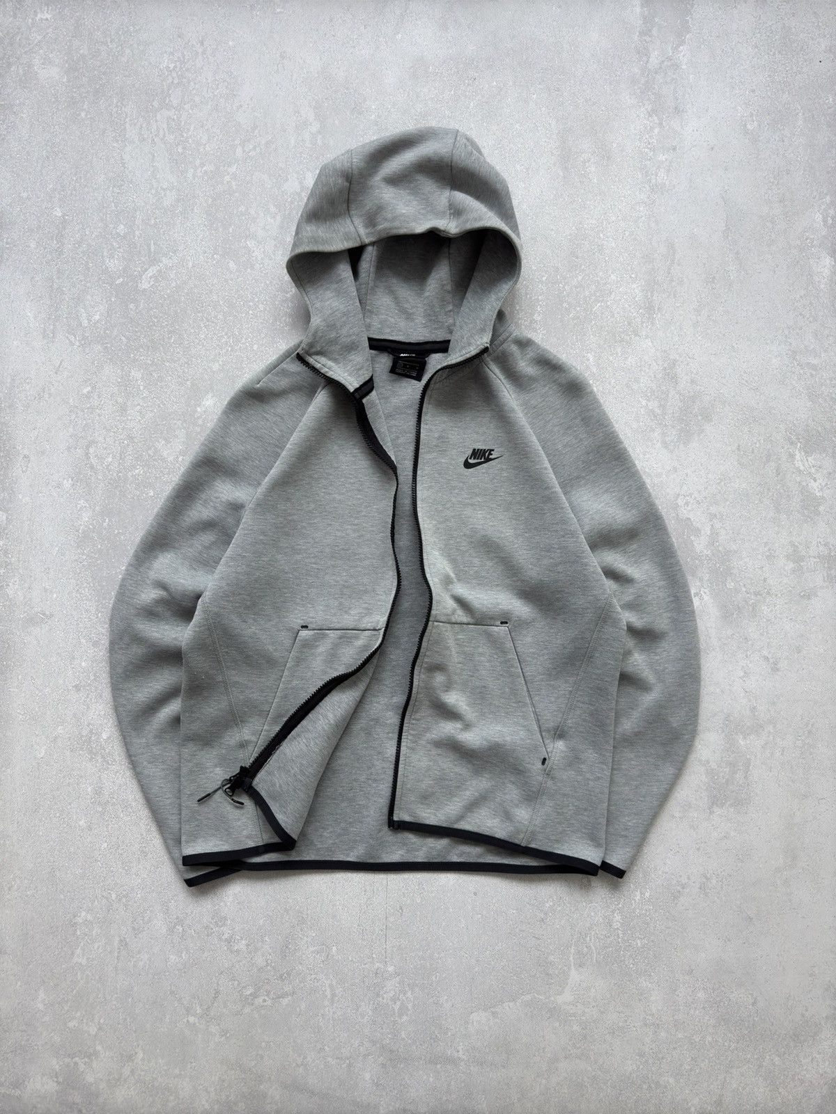 Nike Tech Fleece Grey Zip Hoodie Drill Y2K Sportswear