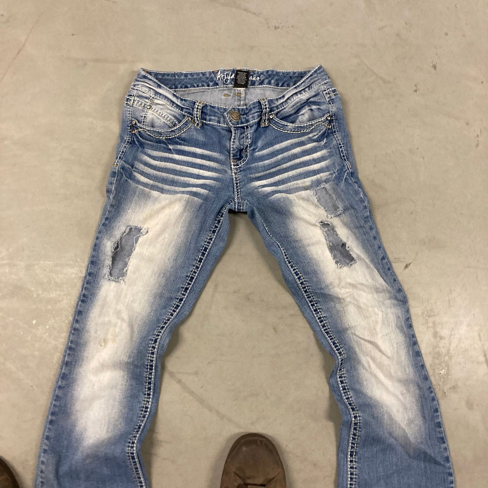 Vintage Y2K low rise Arya western bootcut jeans 29x31 Size 32" / US 10 / IT 46 - 2 Thumbnail