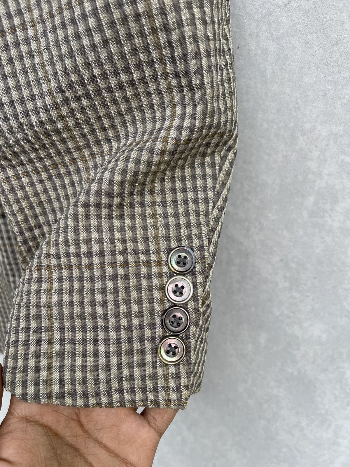 Burberry × Vintage 🔥Vintage Burberrys Men's Classic Plaid Blazer Jacket Size US M / EU 48-50 / 2 - 8 Thumbnail