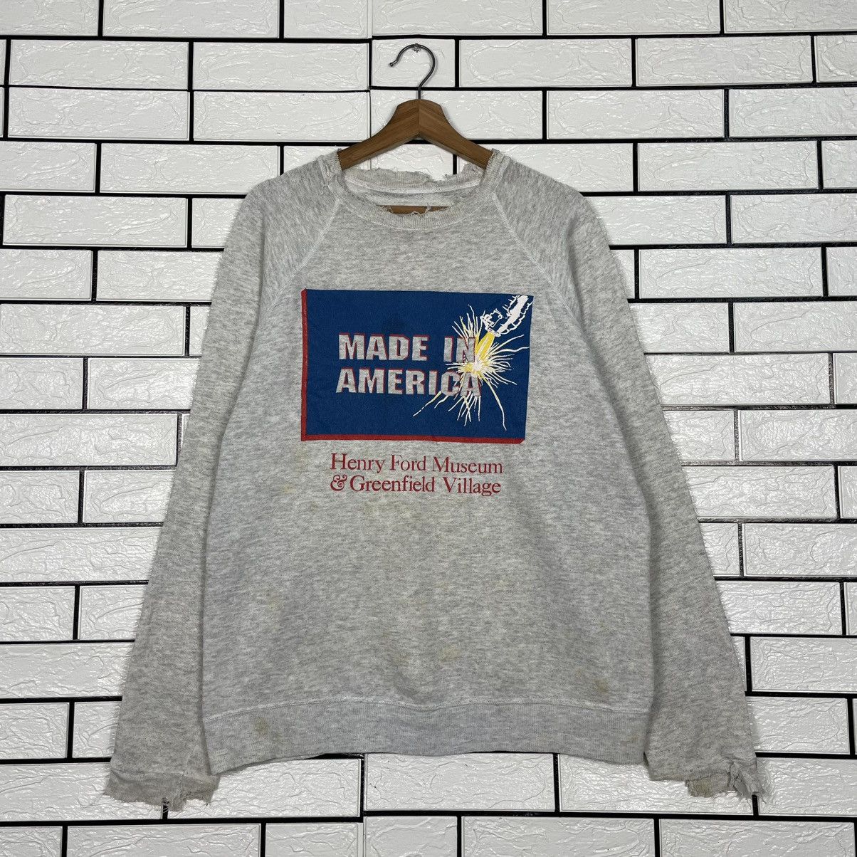 Vintage Vintage Distressed Henry Ford Museum Sweatshirt Size US M / EU 48-50 / 2 - 1 Thumbnail