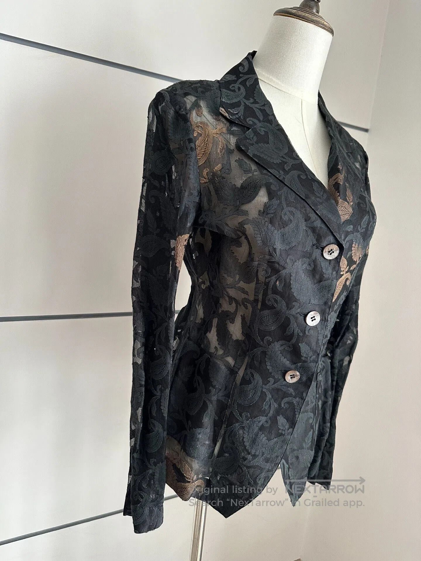Dries Van Noten Dries Van Noten 90s Embroidered Blazer. Size S / US 4 / IT 40 - 1 Thumbnail