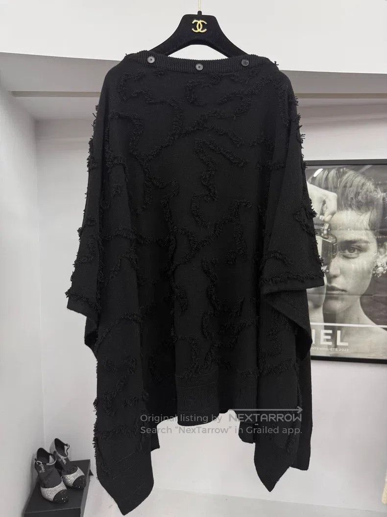 Dior Dior Black tassel cloak coat Size XS / US 0-2 / IT 36-38 - 1 Thumbnail