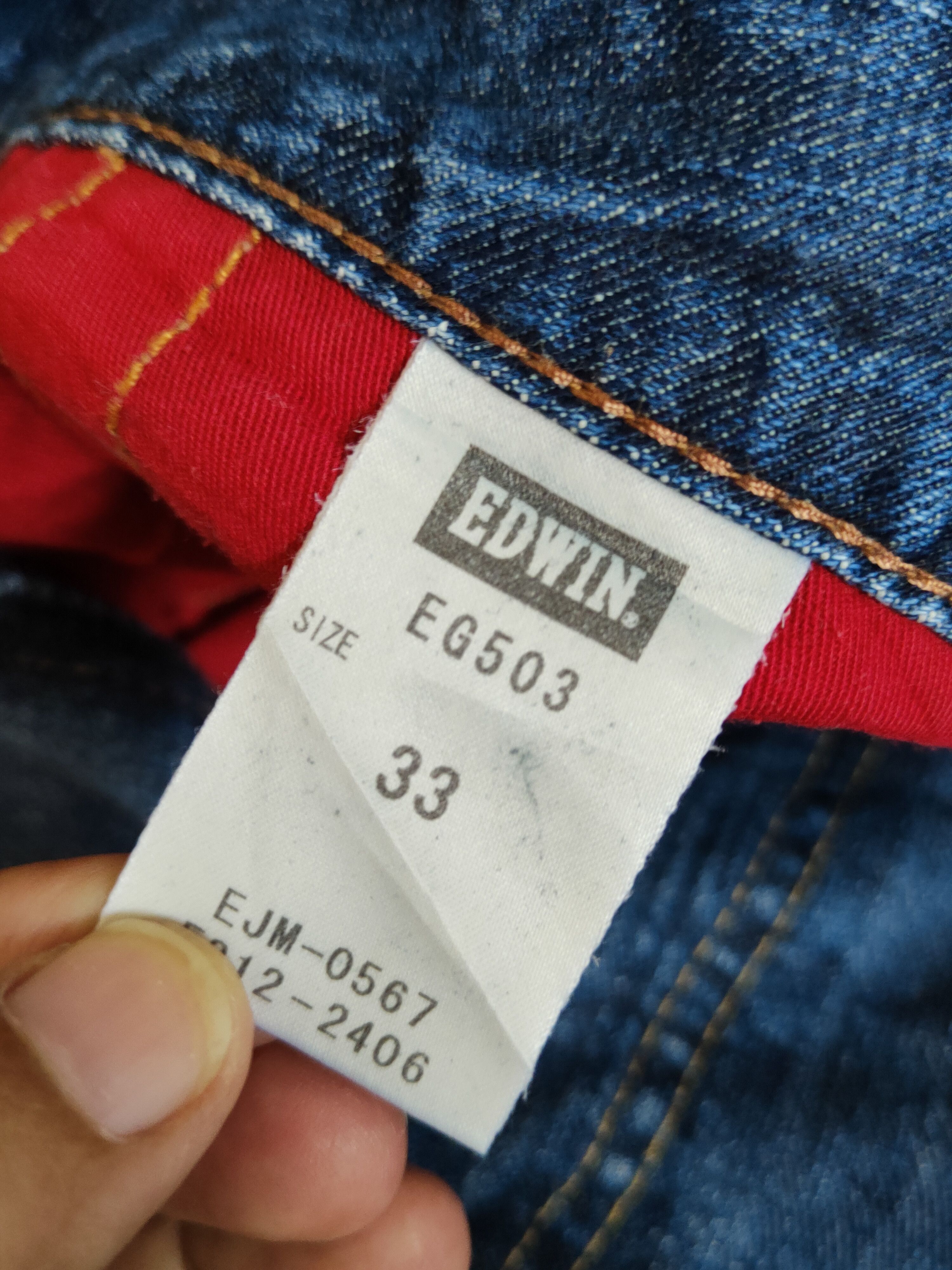 Edwin Edwin blue trip Dark Blue Distressed denim Jeans #S2205 Size US 34 / EU 50 - 17 Thumbnail