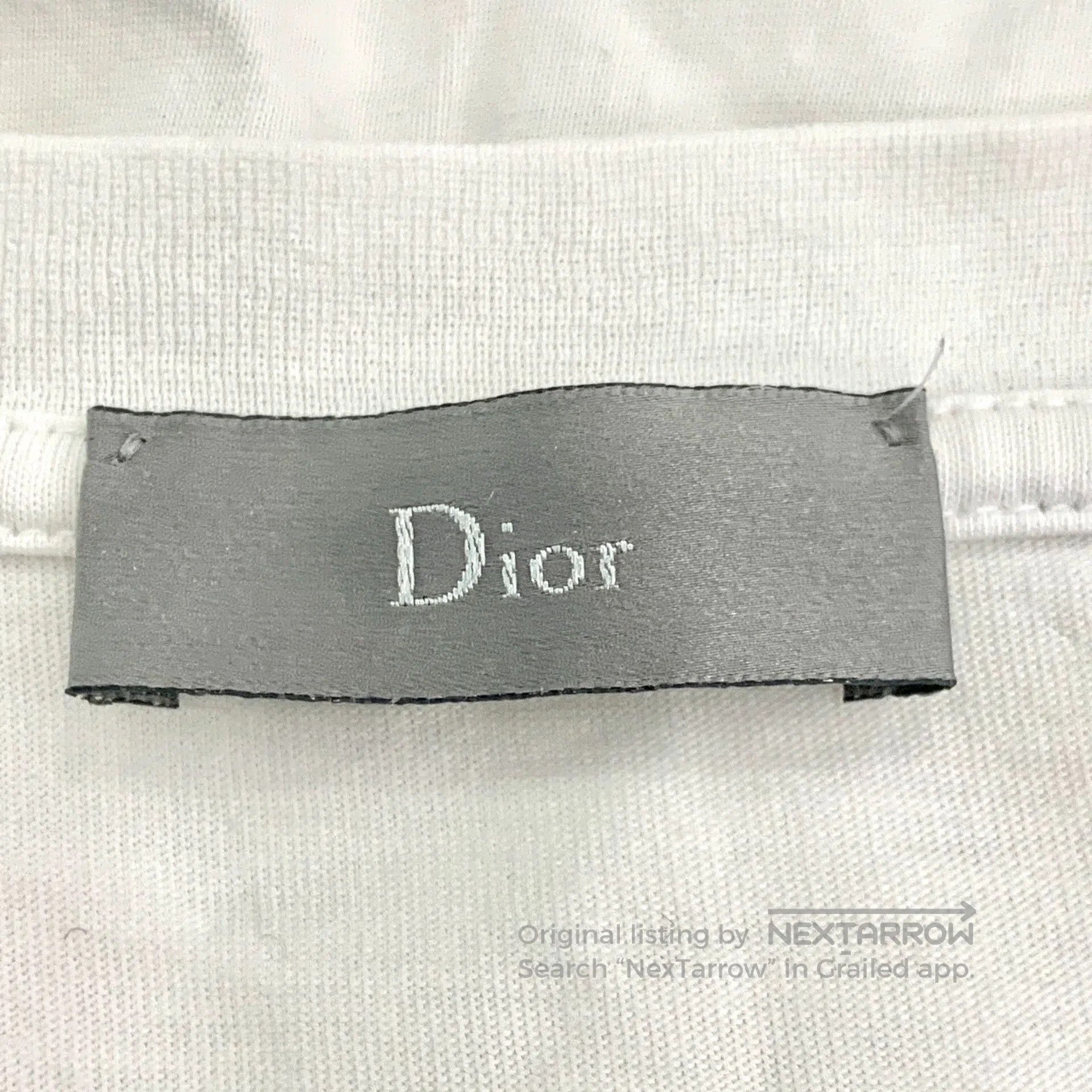 Dior white logo print embroidered t-shirt. Size US XL / EU 56 / 4 - 6 Thumbnail