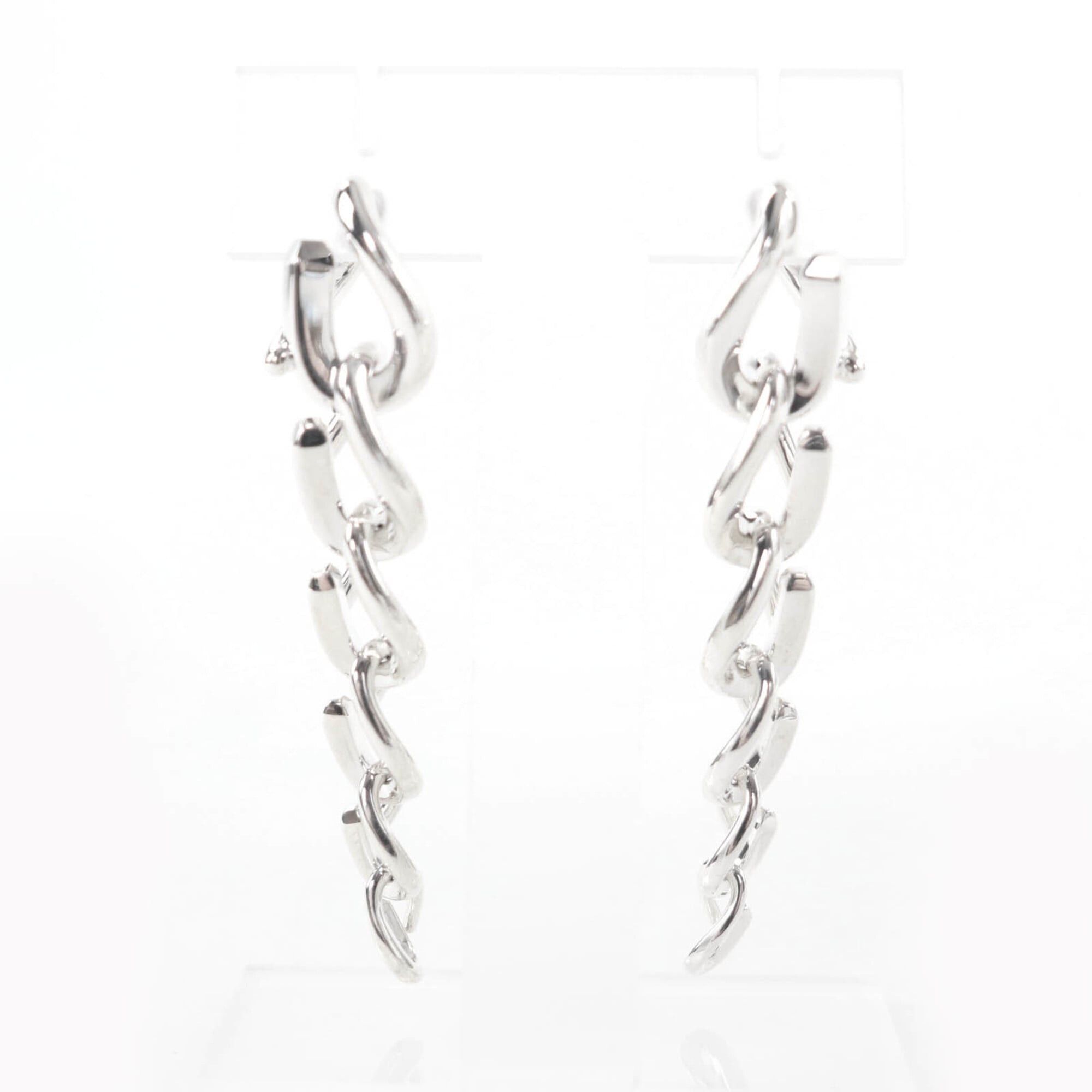 Tiffany & Co. TIFFANY&Co. Tiffany AG925 Forged Drop Link Earrings, Silver, Weight 19.97g, Women's Size ONE SIZE - 1 Thumbnail