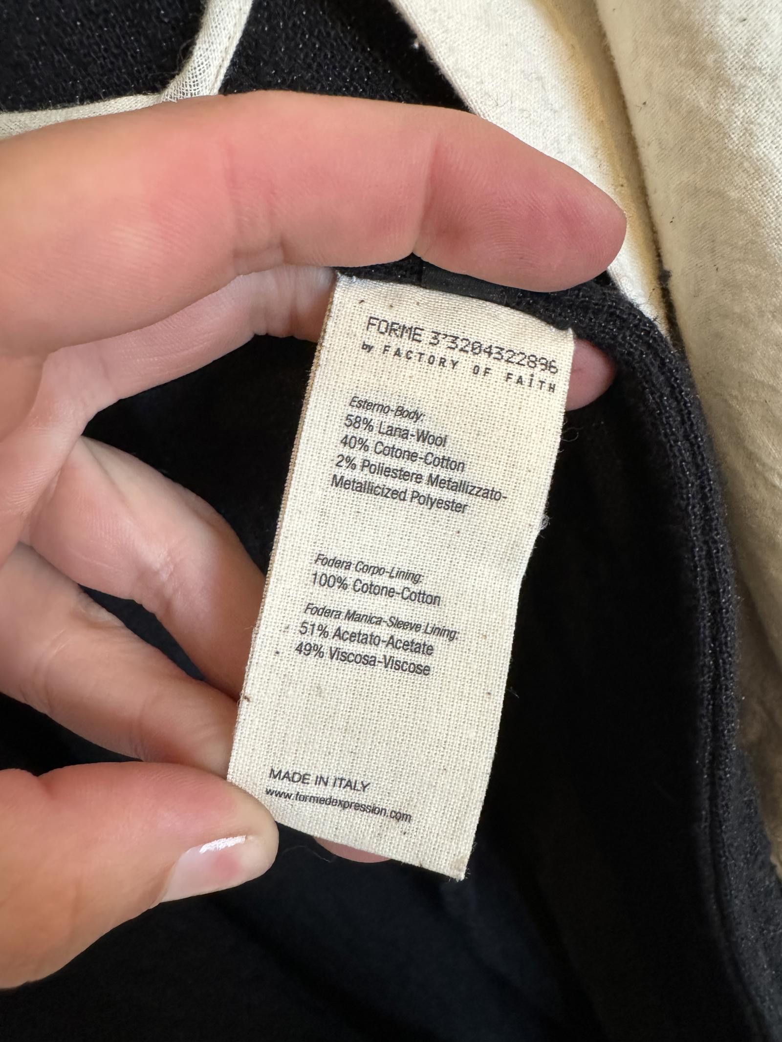 Designer Formed Expression Coat. Very Unique. Tie Waist. UK 12. Black Size M / US 6-8 / IT 42-44 - 9 Thumbnail