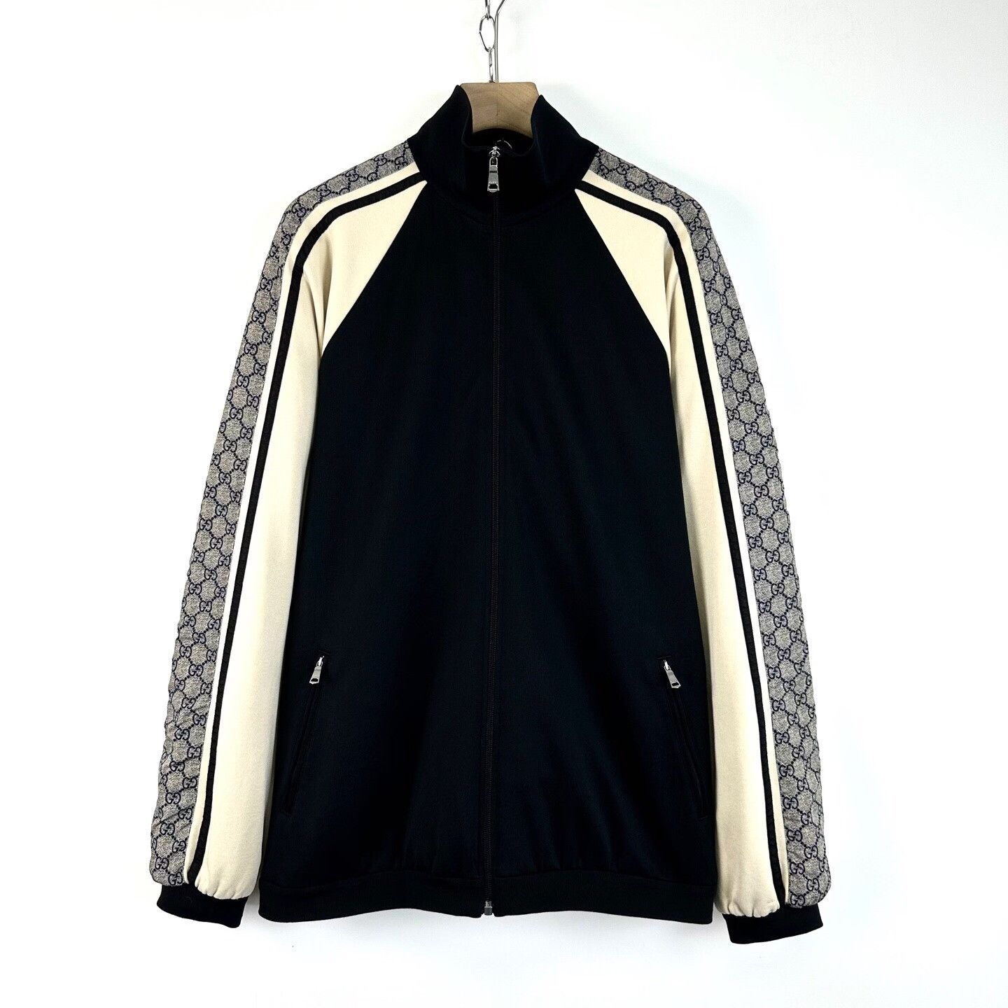 Gucci Gucci Black White Double G Zip Jacket Size US M / EU 48-50 / 2 - 1 Thumbnail