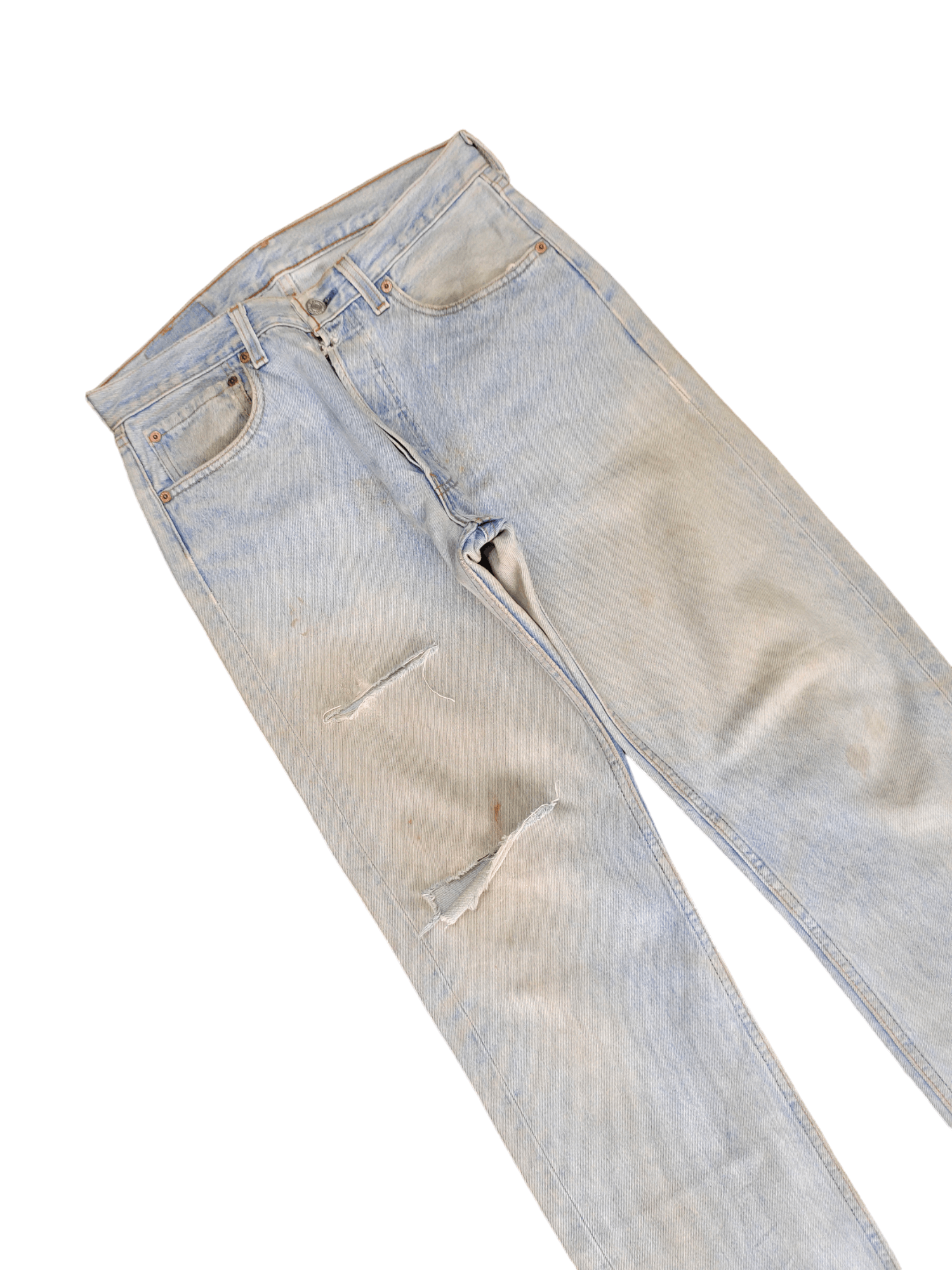 Levi's Vintage 90s Levis 501 Distress Rusty Faded Denim Jeans Size US 31 - 6 Thumbnail