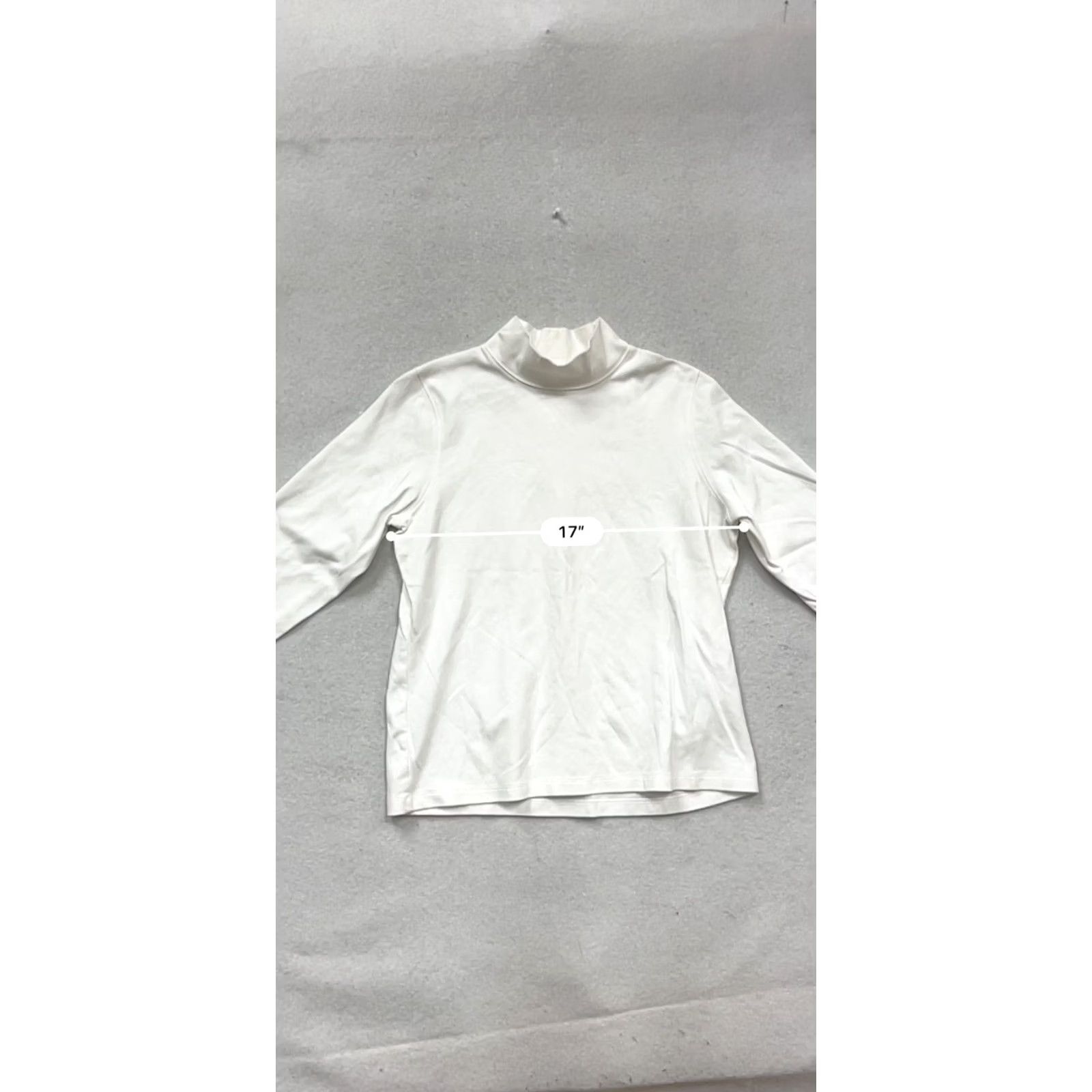Vintage L.L. Bean Turtleneck Top Shirt Womens M White Long Sleeve Cotton Polyester N/A Size M / US 6-8 / IT 42-44 - 8 Thumbnail