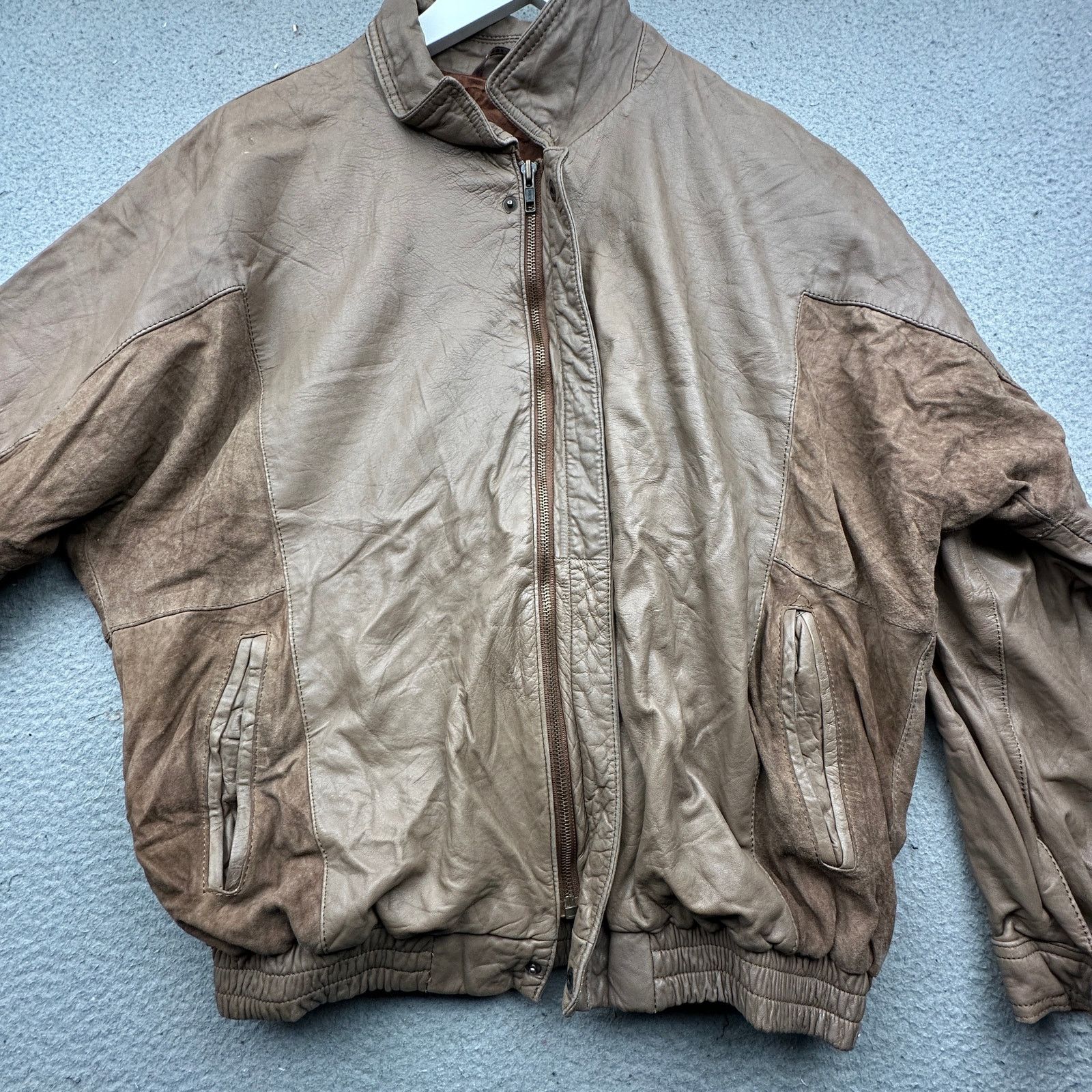 Other Vintage Cortefiel De Espana Leather Bomber Jacket 42 Large Size US L / EU 52-54 / 3 - 10 Thumbnail